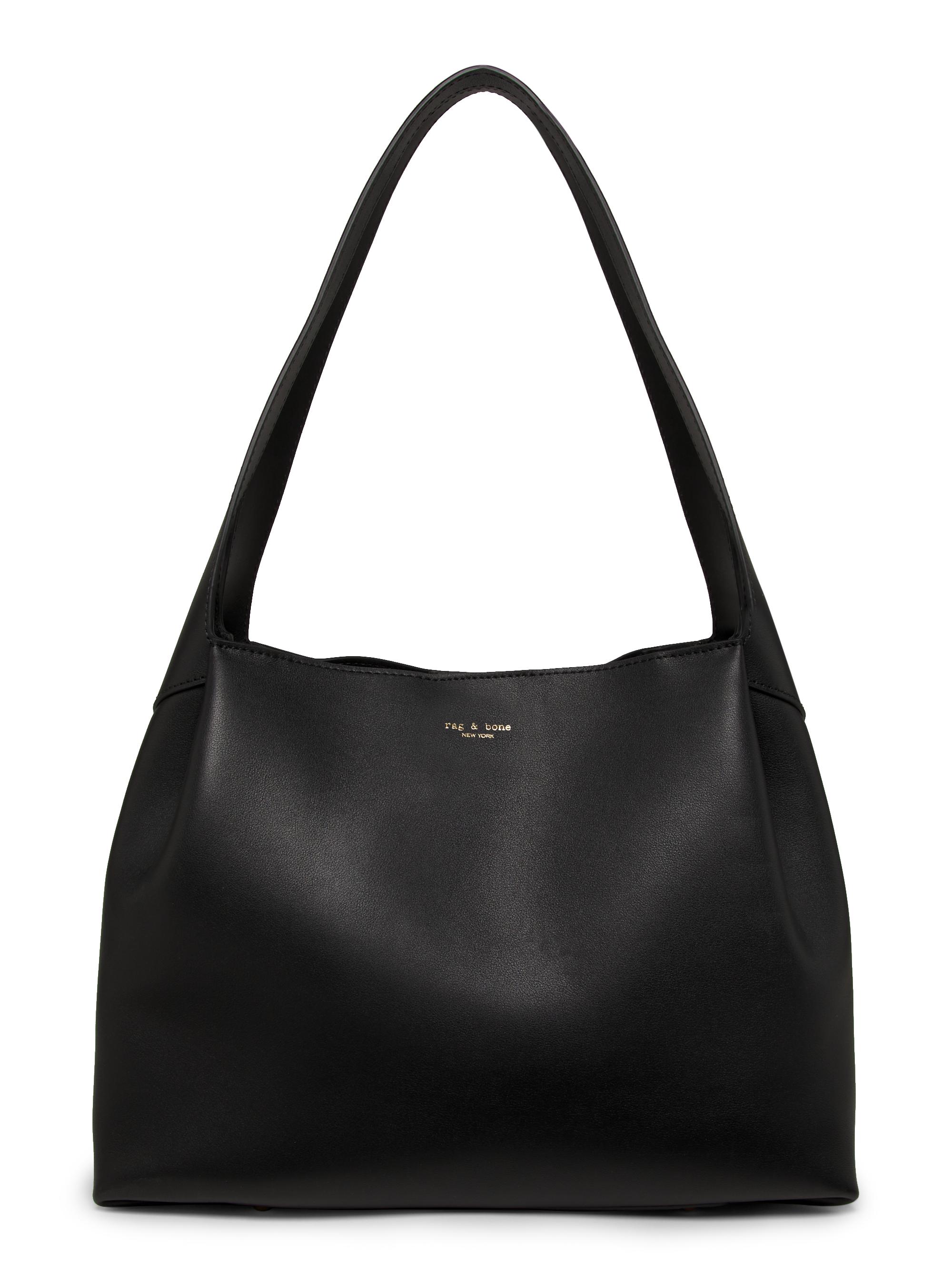 rag & bone Women's Slade Logo Leather Tote Bag - Black