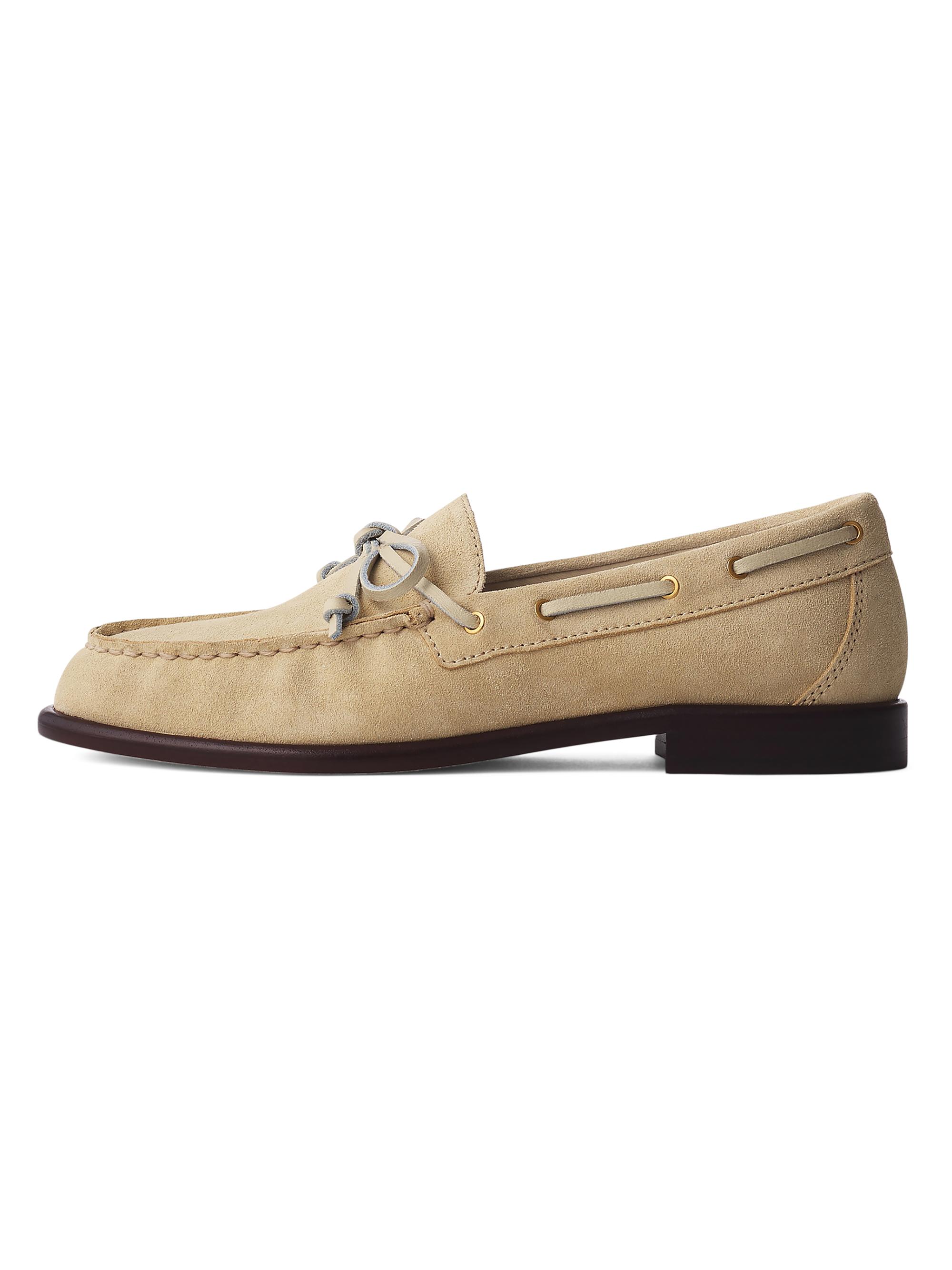 rag & bone Women's Carter Suede Boat Shoes - Macadamia Suede