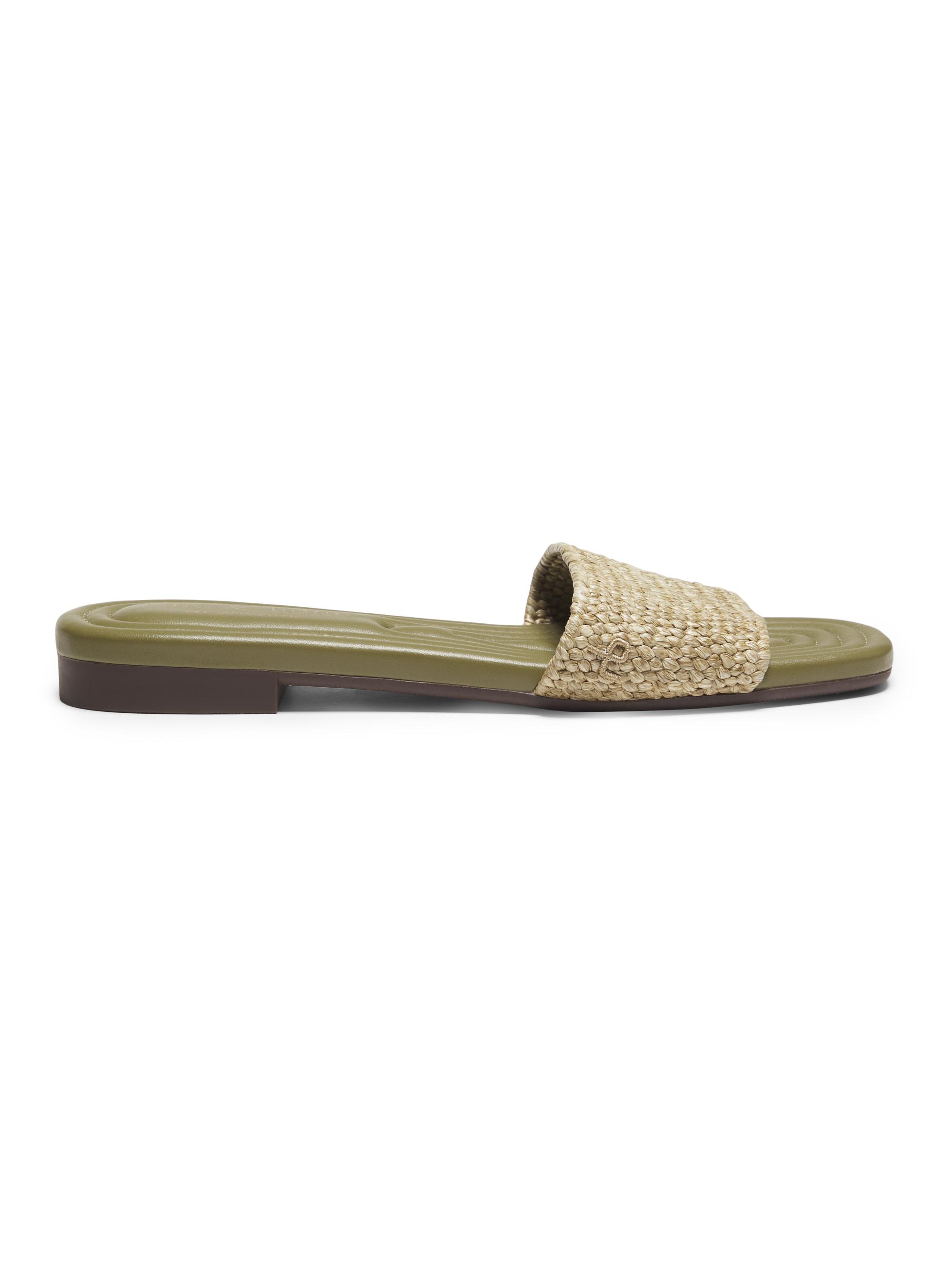 rag & bone Women's Ellie Woven Flat Sandals - Loden