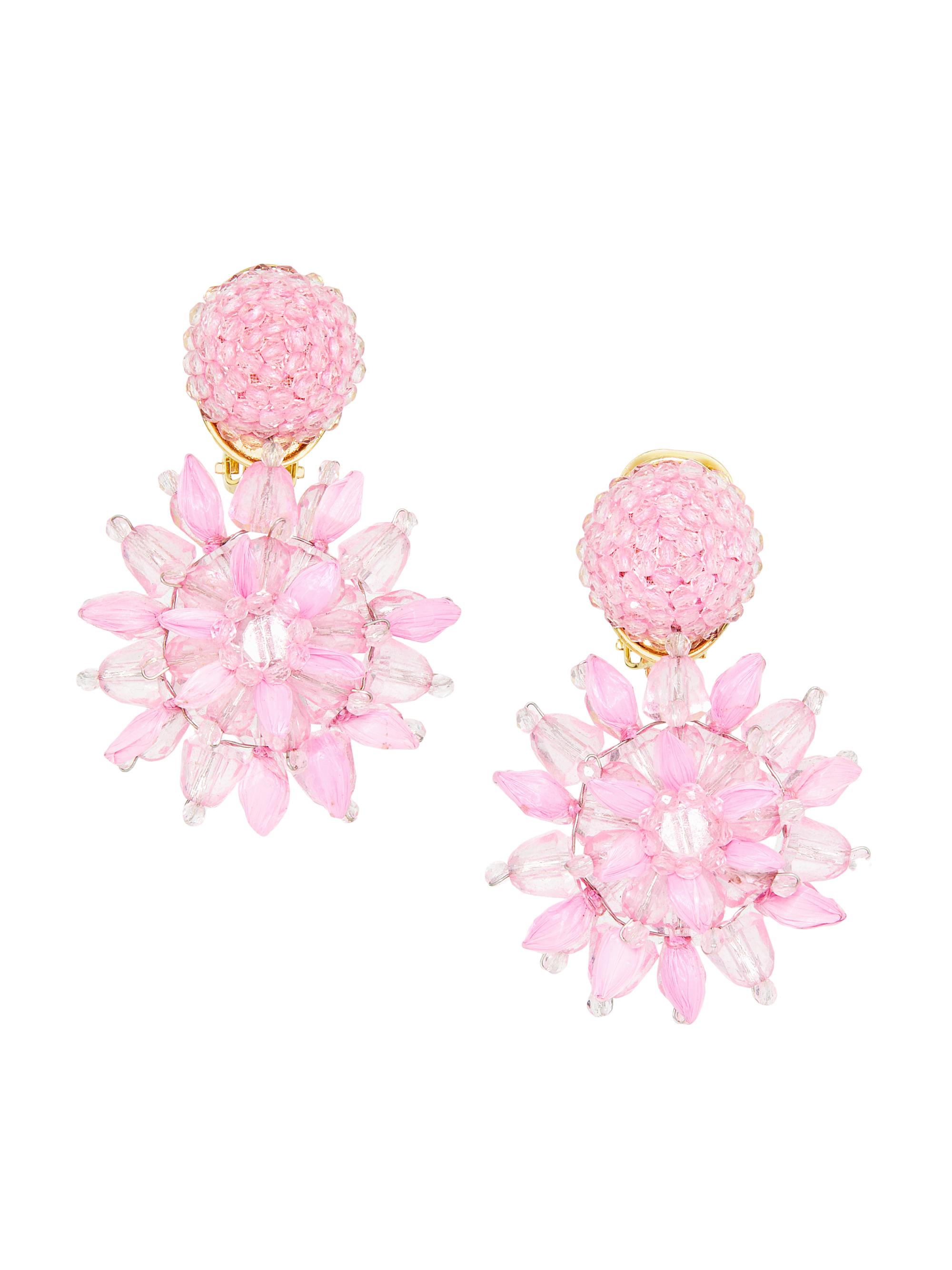 Oscar de la Renta Women's Sun Glass Bead & Raffia Drop Earrings - Lily