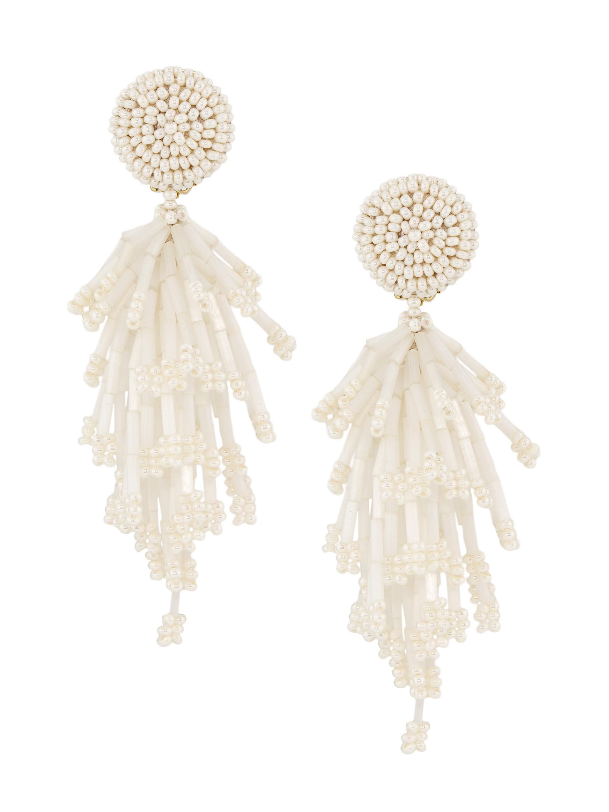 Oscar de la Renta Women's Goldtone & Mixed-Media Beaded Tassel Clip-On Earrings -