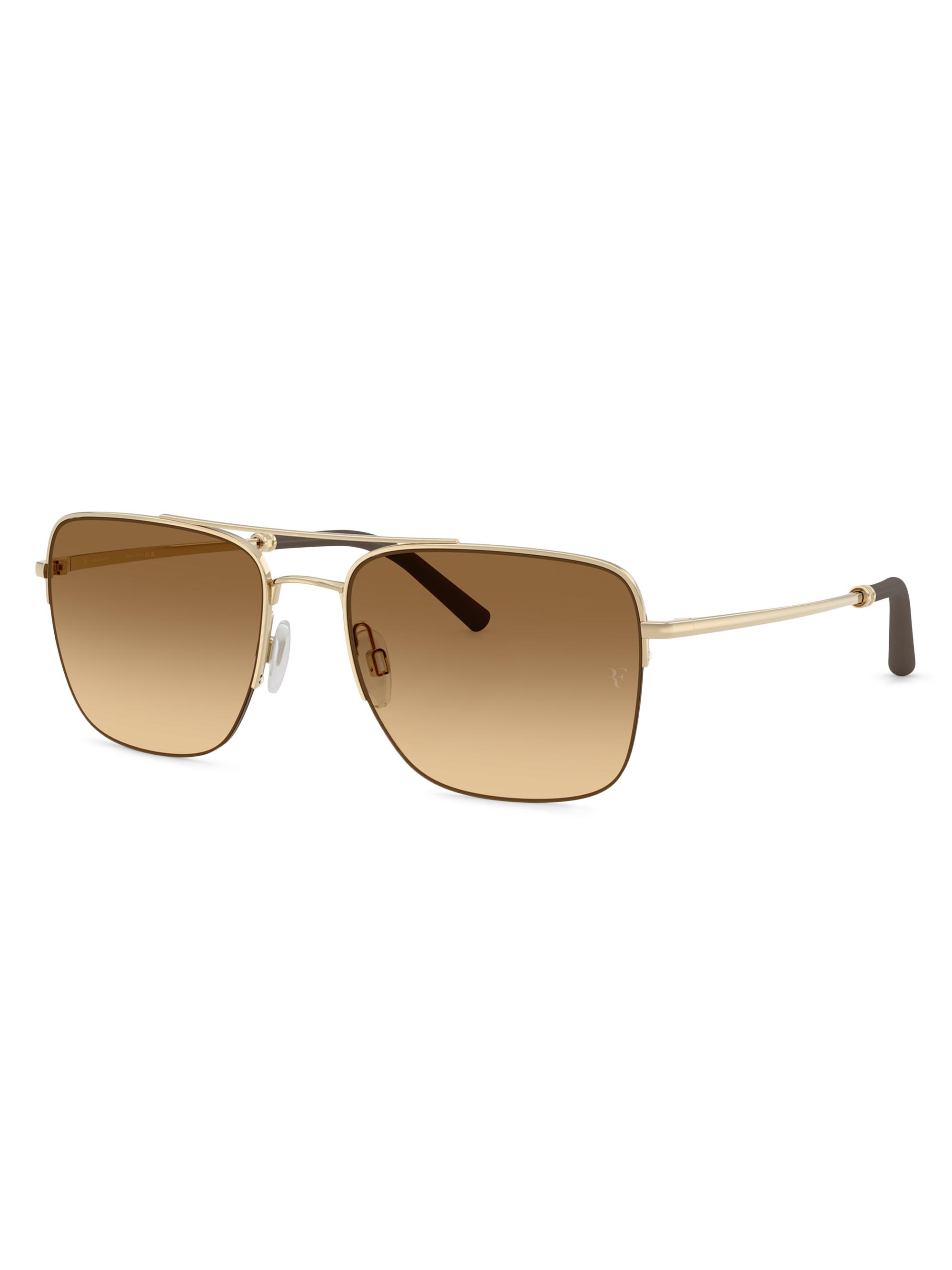 Oliver Peoples Men's  X Roger Federer 56MM Aviator Sunglasses - Gold Brown
