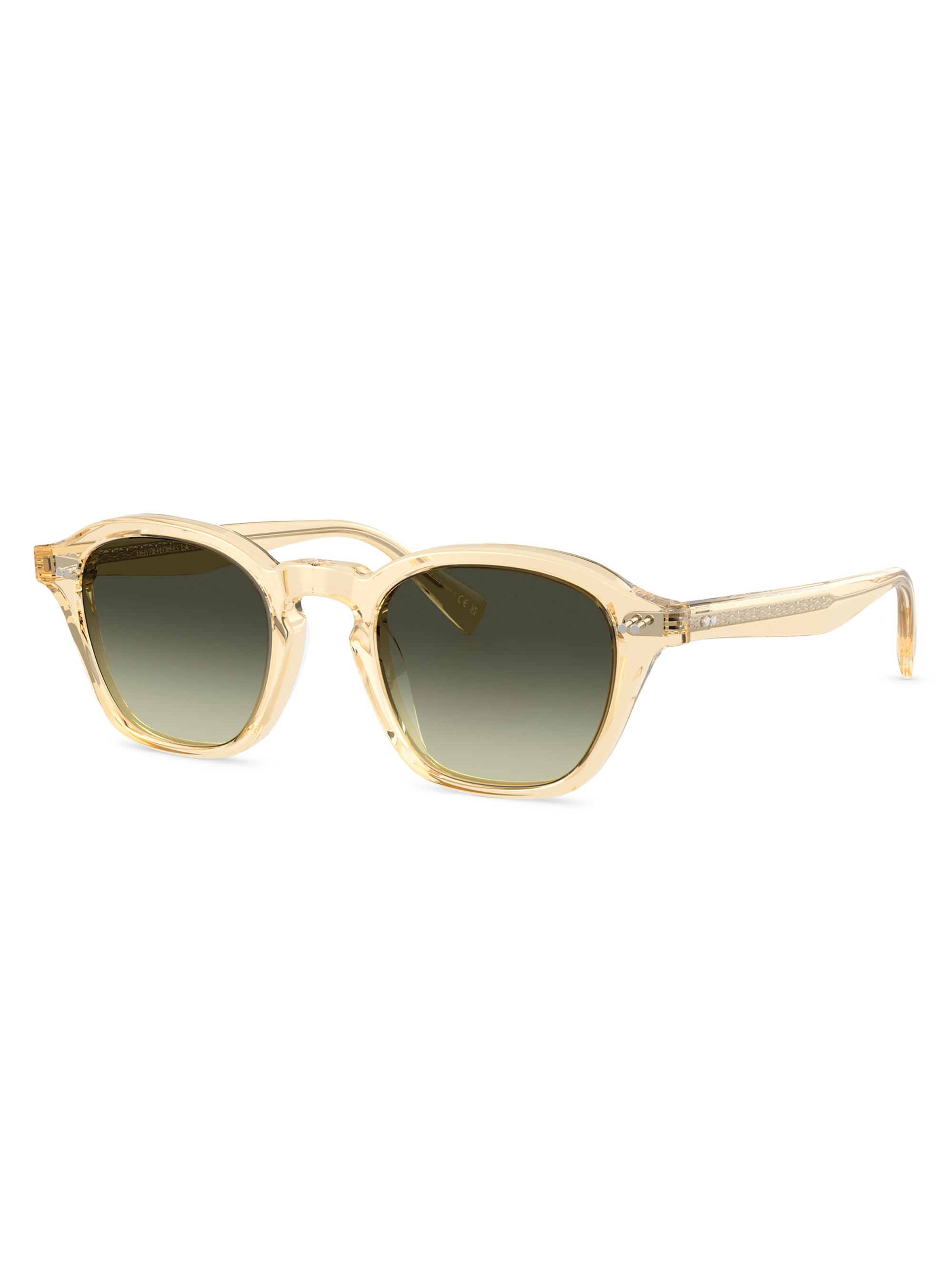 Oliver Peoples Men's Eyles 48MM Square Sunglasses - Gold Black