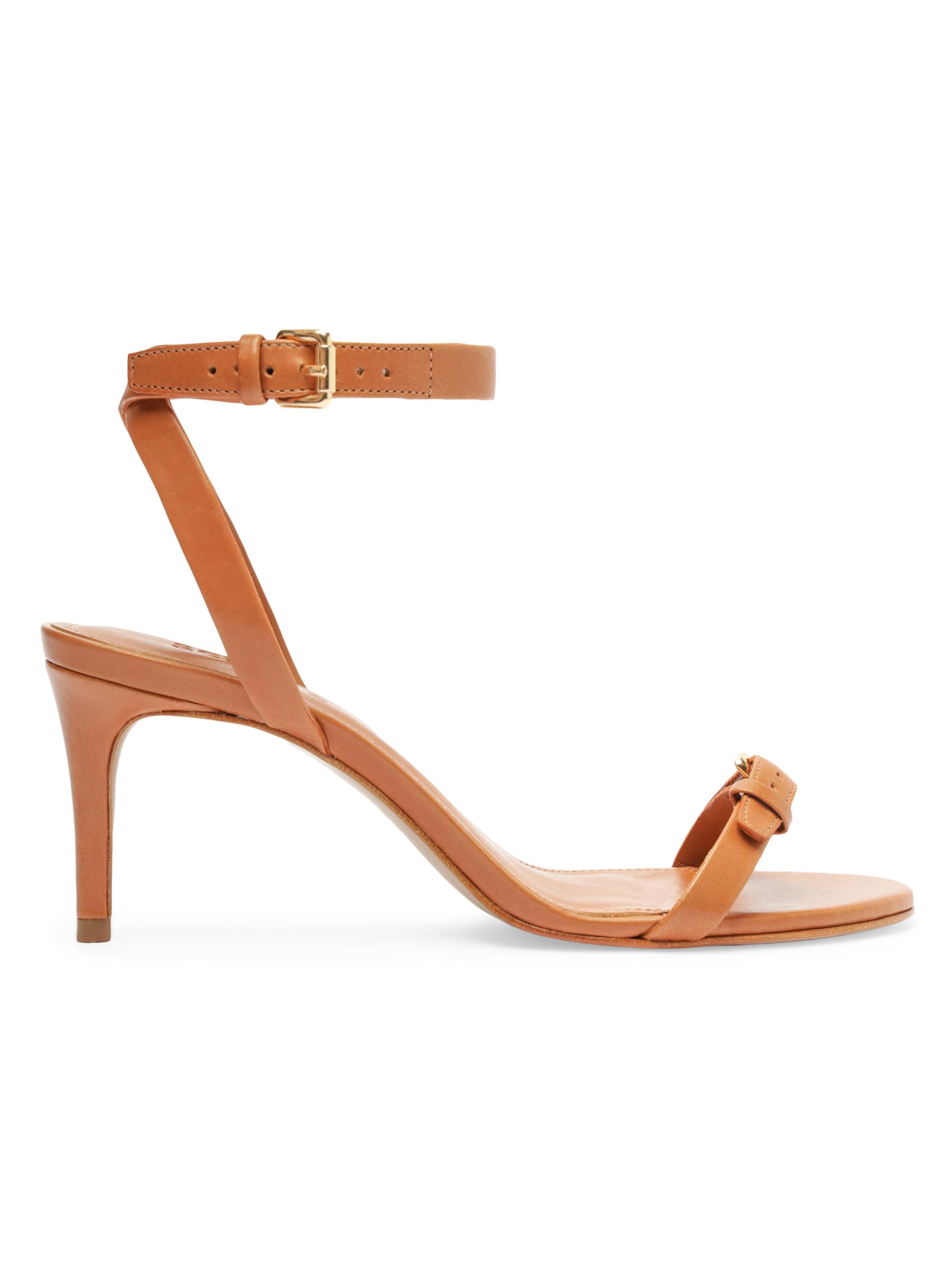 Schutz Women's Aurora 75MM Leather Sandals - Cuoio Brown