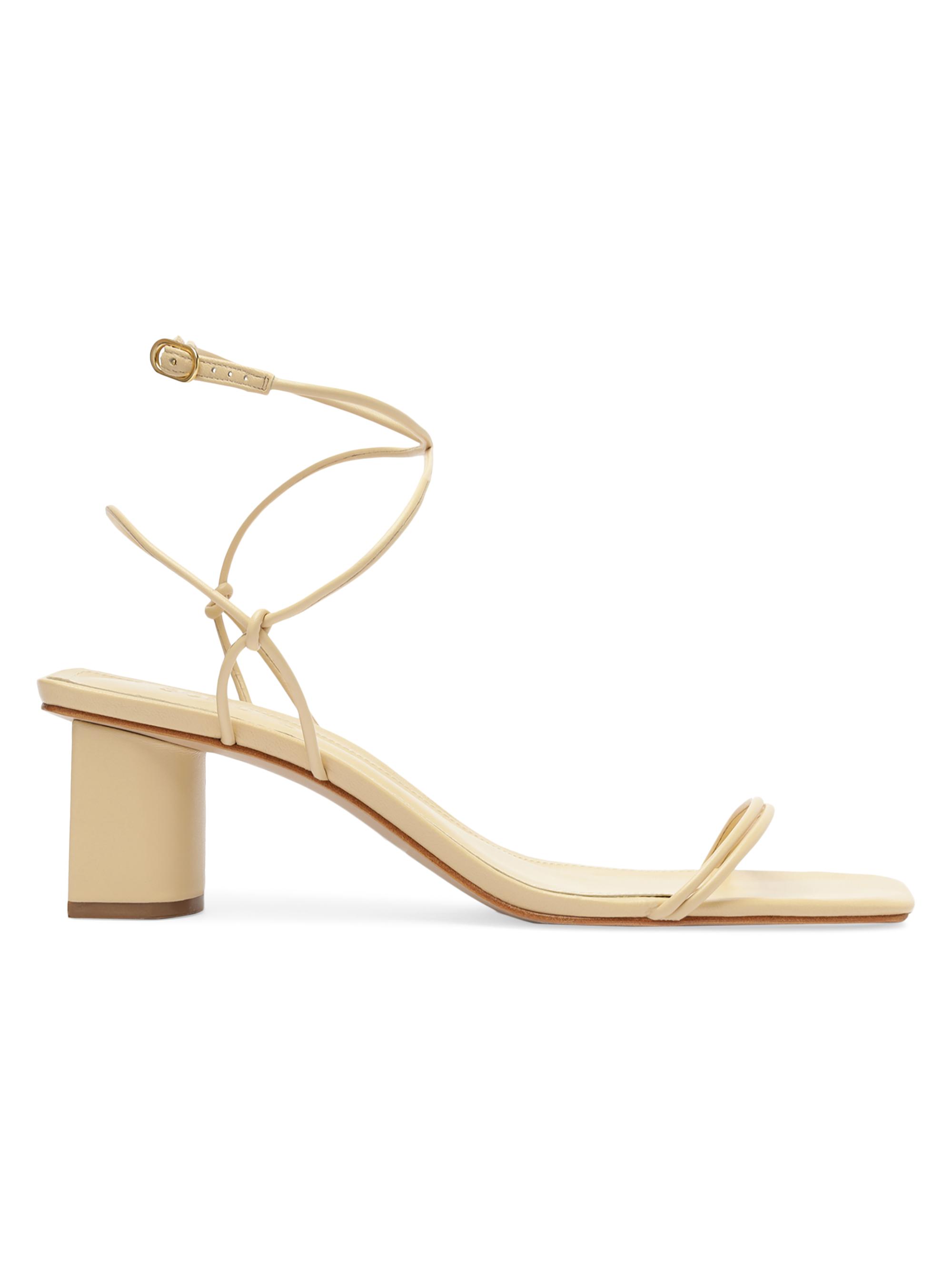 Schutz Women's Pompeii 65MM Leather Block Sandals - Natural