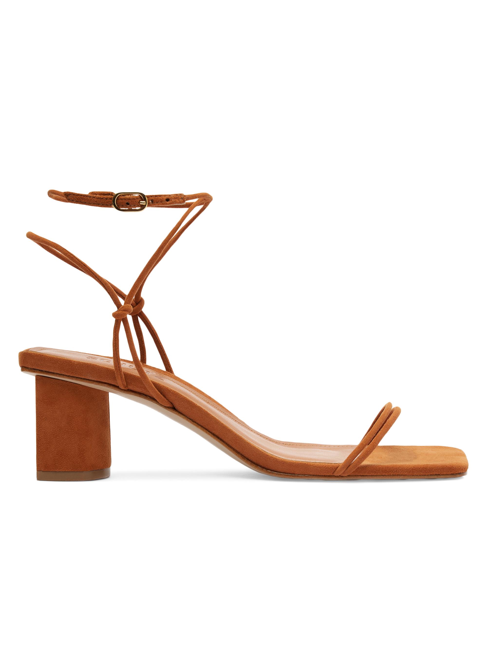 Schutz Women's Pompeii 63MM Suede Block-Heel Sandals - Cuoio Brown