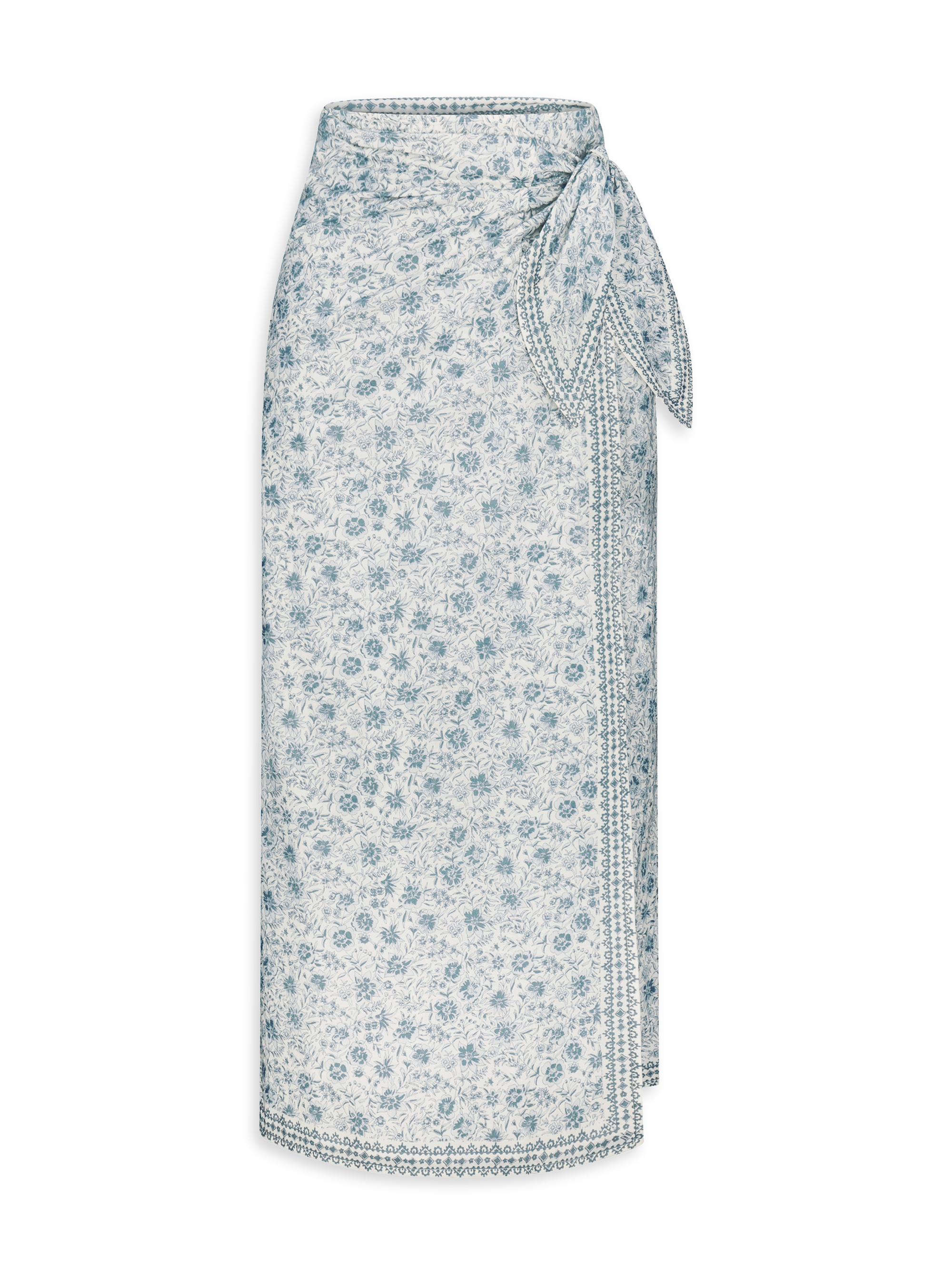 Baybala Savannah Wrap Maxi Skirt - Floral Blues