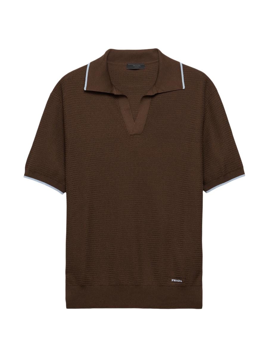 PRADA シルク 総刺繍  ボタニカル シャツ Prada 刺繍シルクTシャツ (すべての新品) IFCHIC.COM