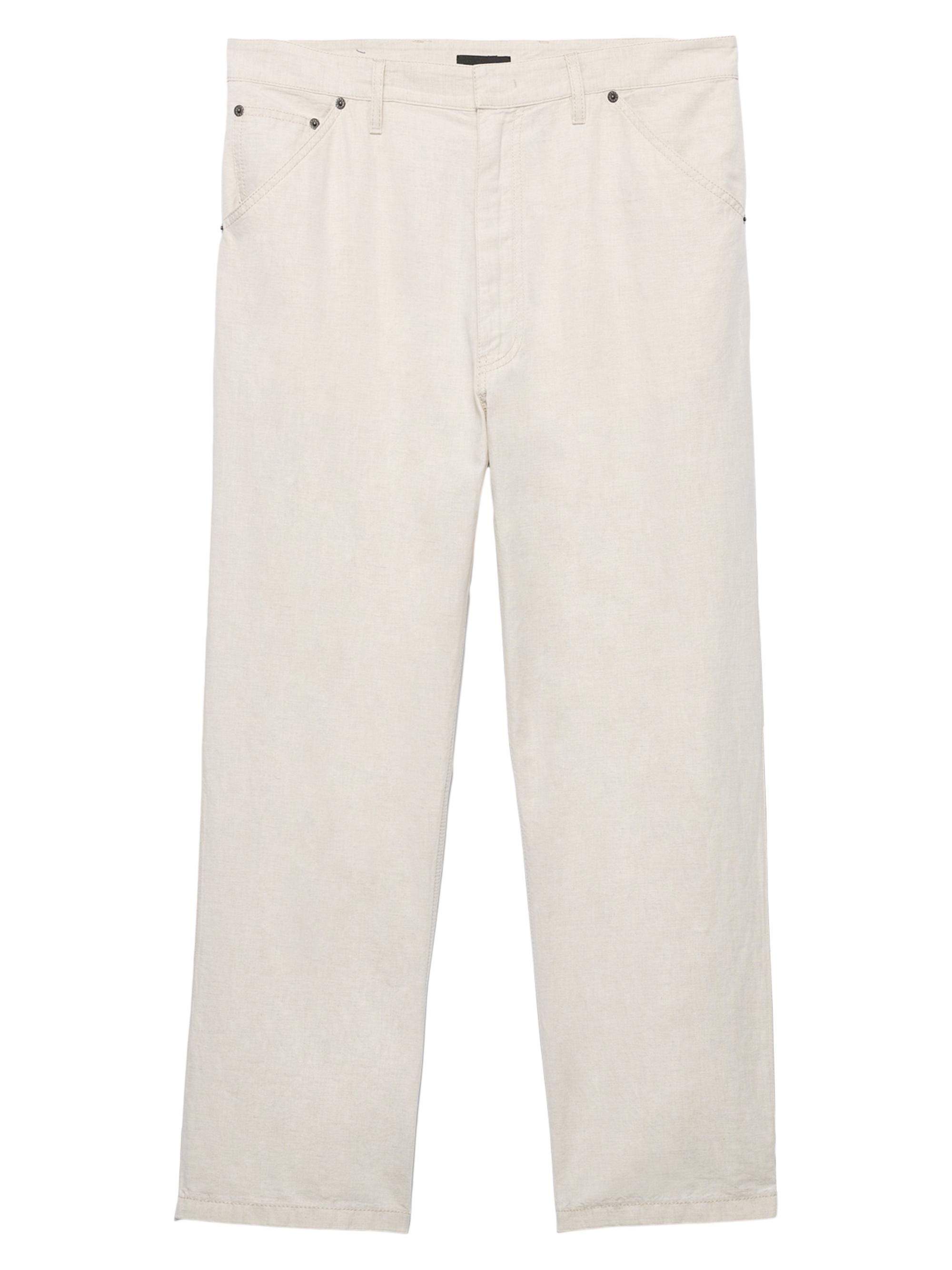 Prada Men's Chambray Pants - Beige Khaki