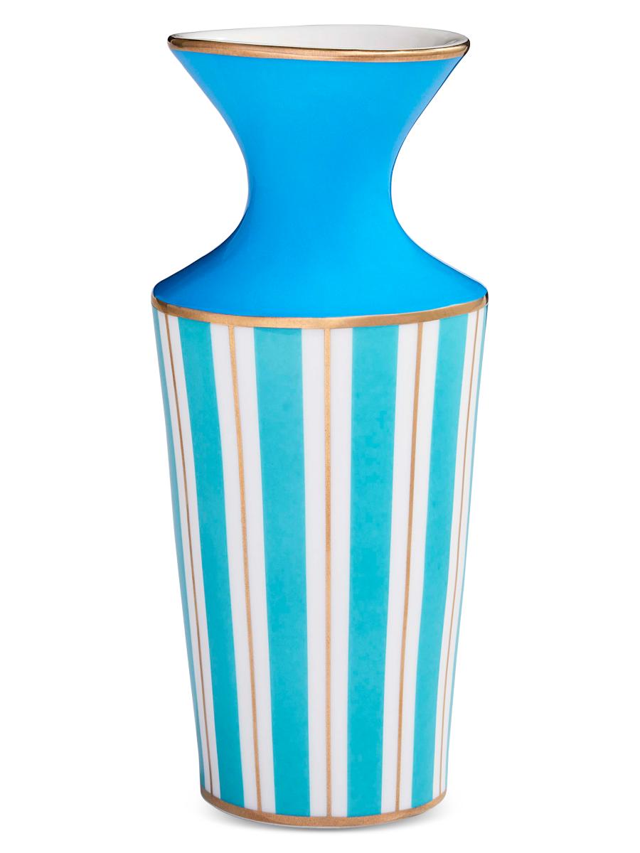 Jonathan Adler Portofino 20 Oz. Cuff Vase In Blue