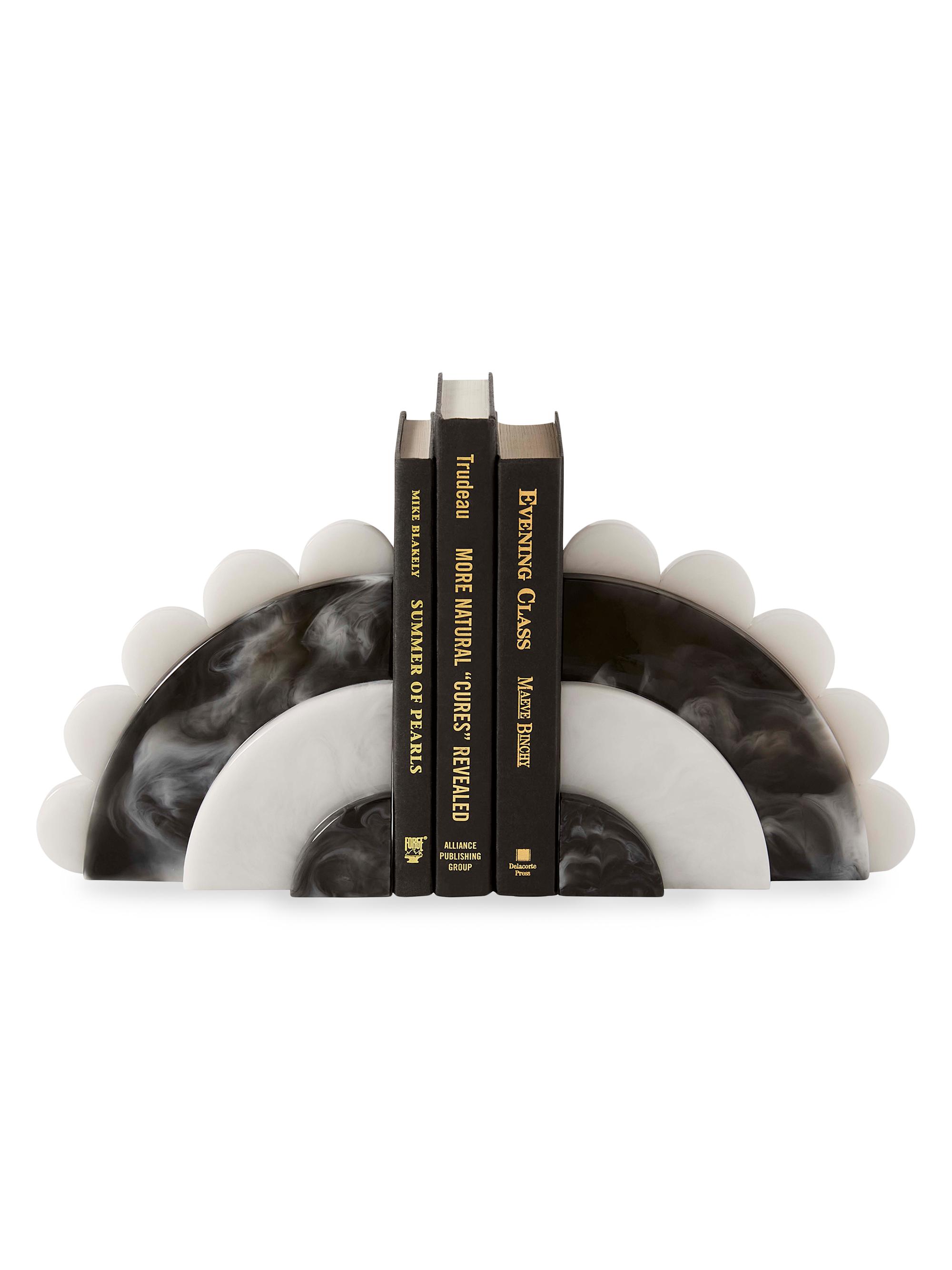 Jonathan Adler Mustique Bookend Set - Black White