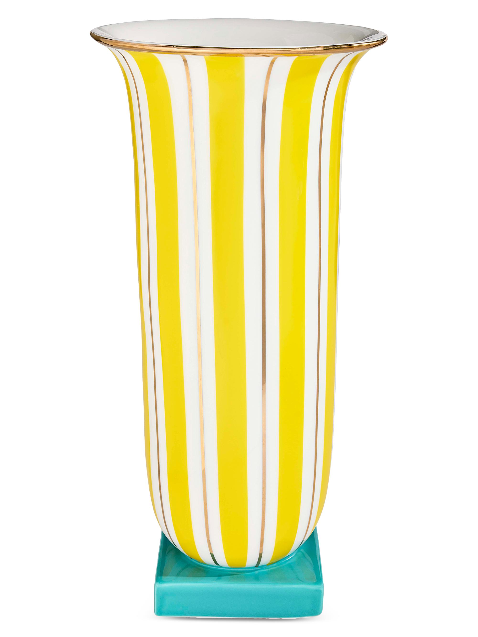 Jonathan Adler Portofino Flared Tall Vase - Yellow Green