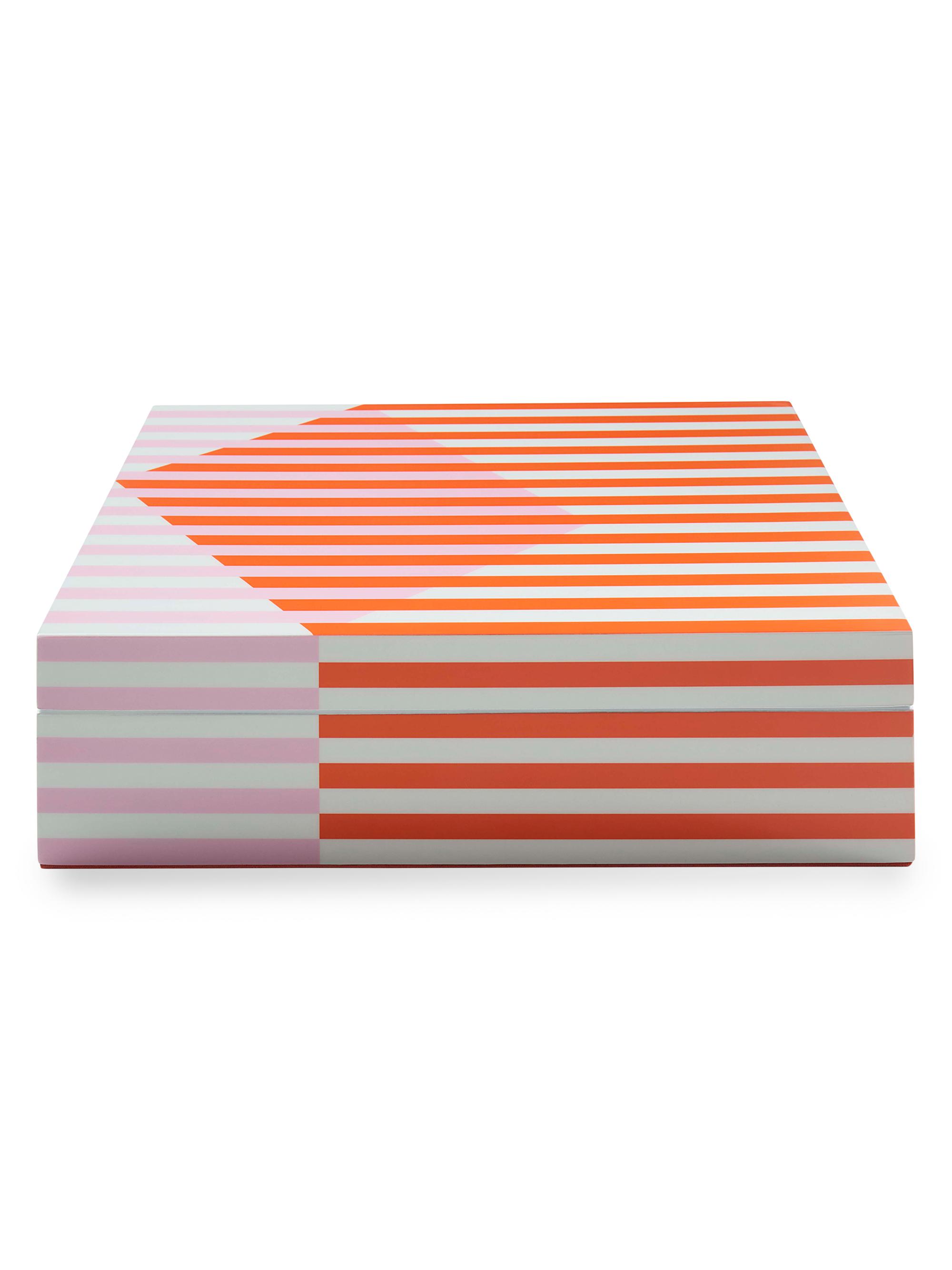 Jonathan Adler Copenhagen Lacquer Large Box - Pink Orange