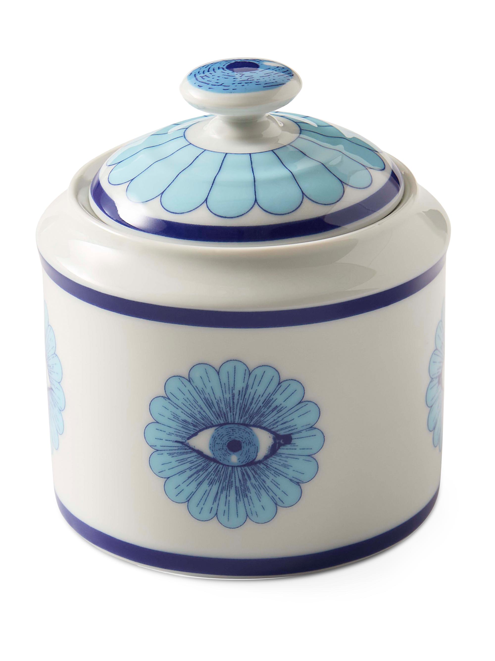 Jonathan Adler Druggist Sugar Bowl - Blue White