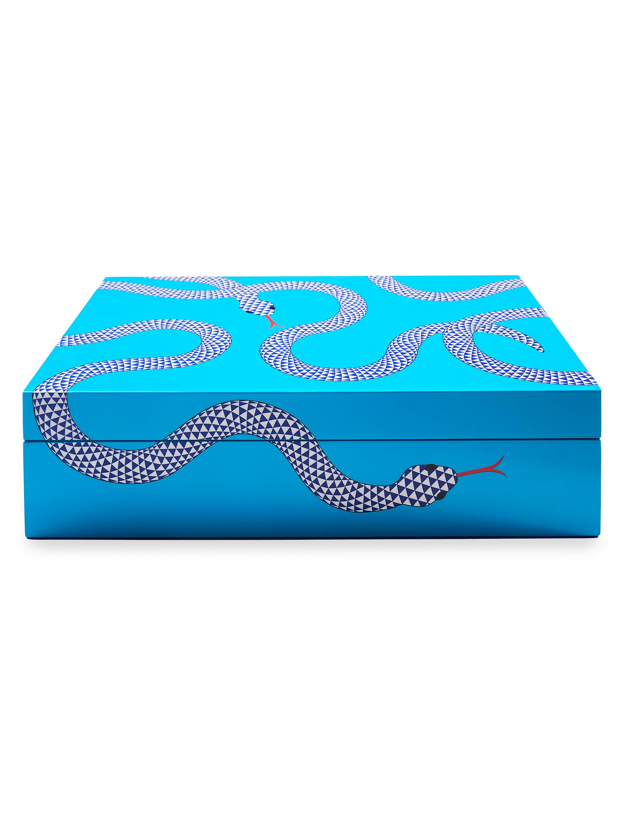 Jonathan Adler Eden Lacquer Small Box - Blue Small