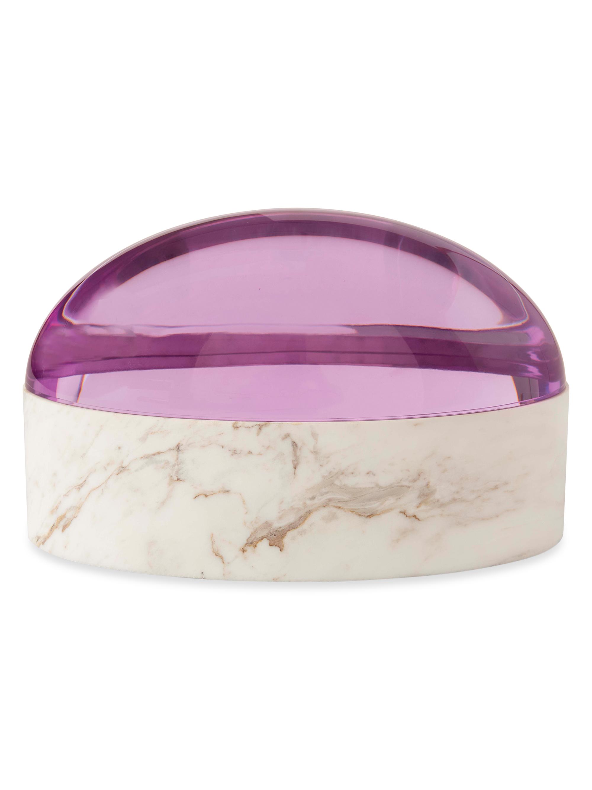 Jonathan Adler Globo Large Box - Lavender Marble