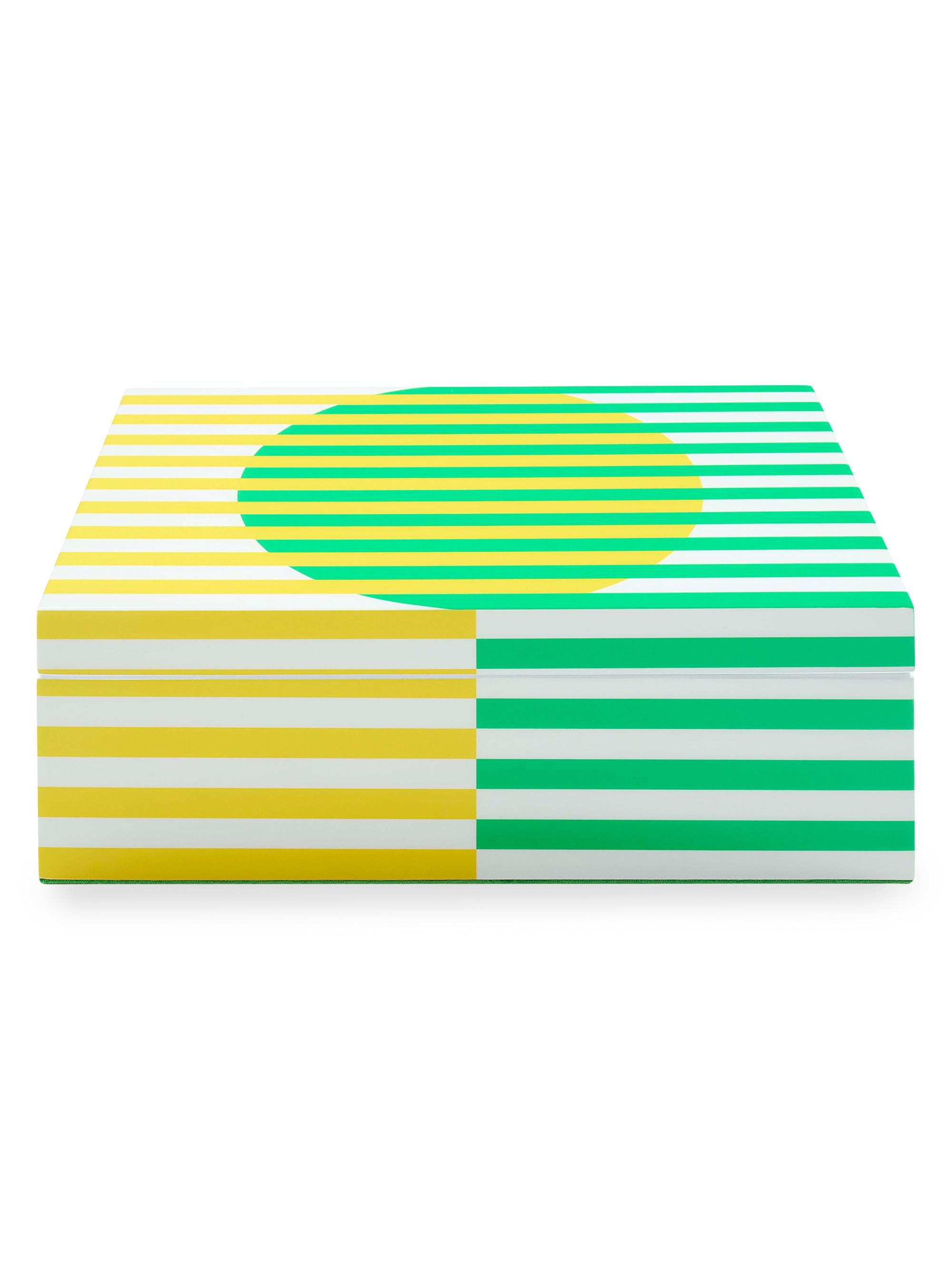 Jonathan Adler Copenhagen Lacquer Medium Box - Yellow Green