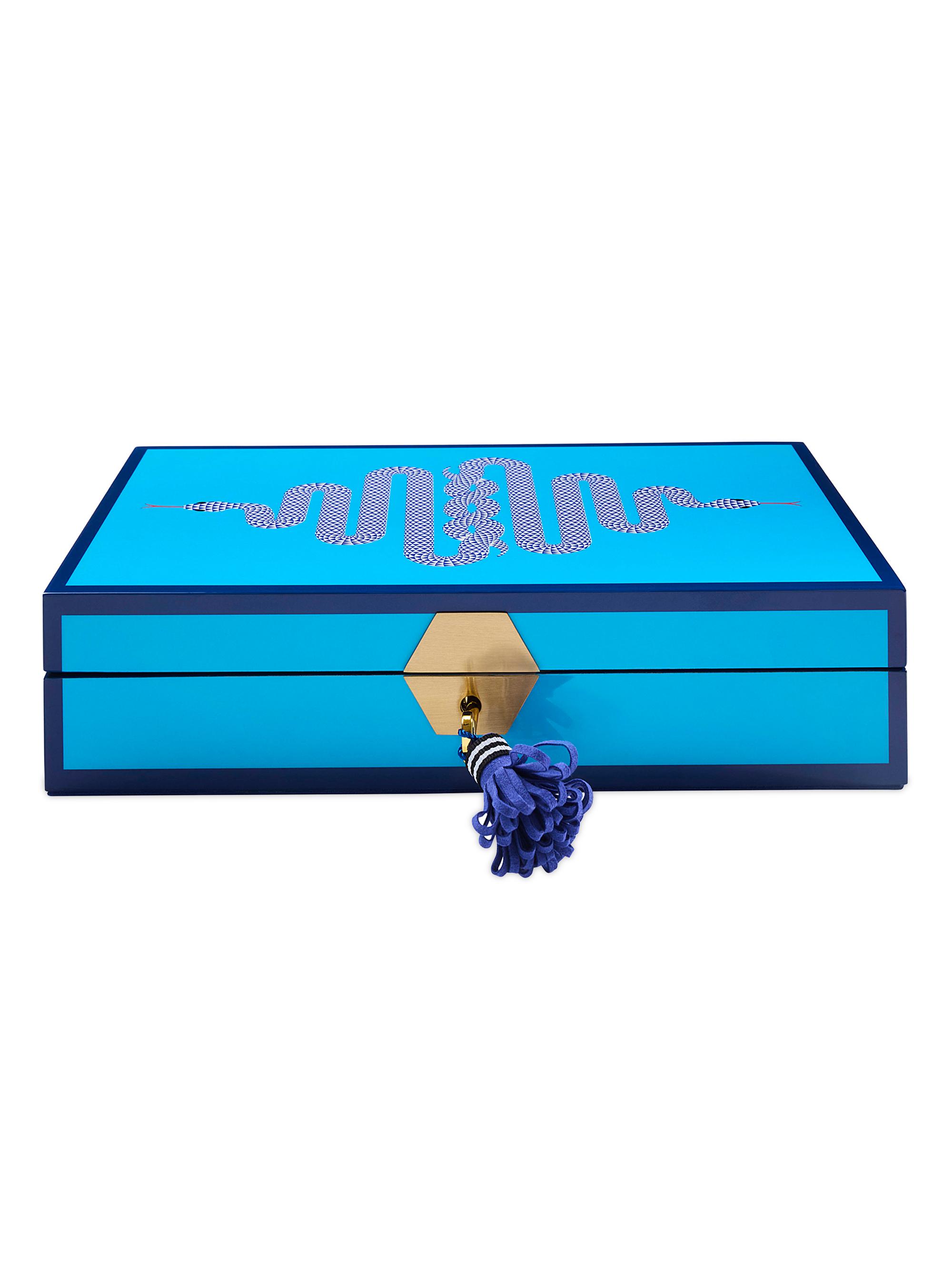 Jonathan Adler Eden Lacquer Jewelry Box - Blue