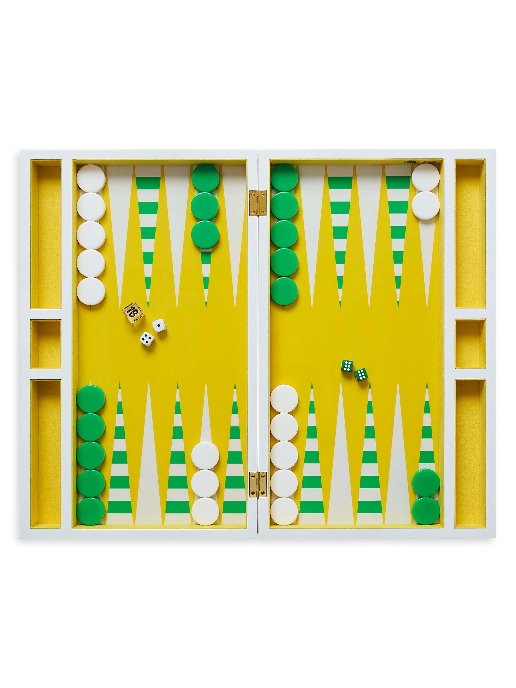 Jonathan Adler Copenhagen Backgammon Set - Yellow Green