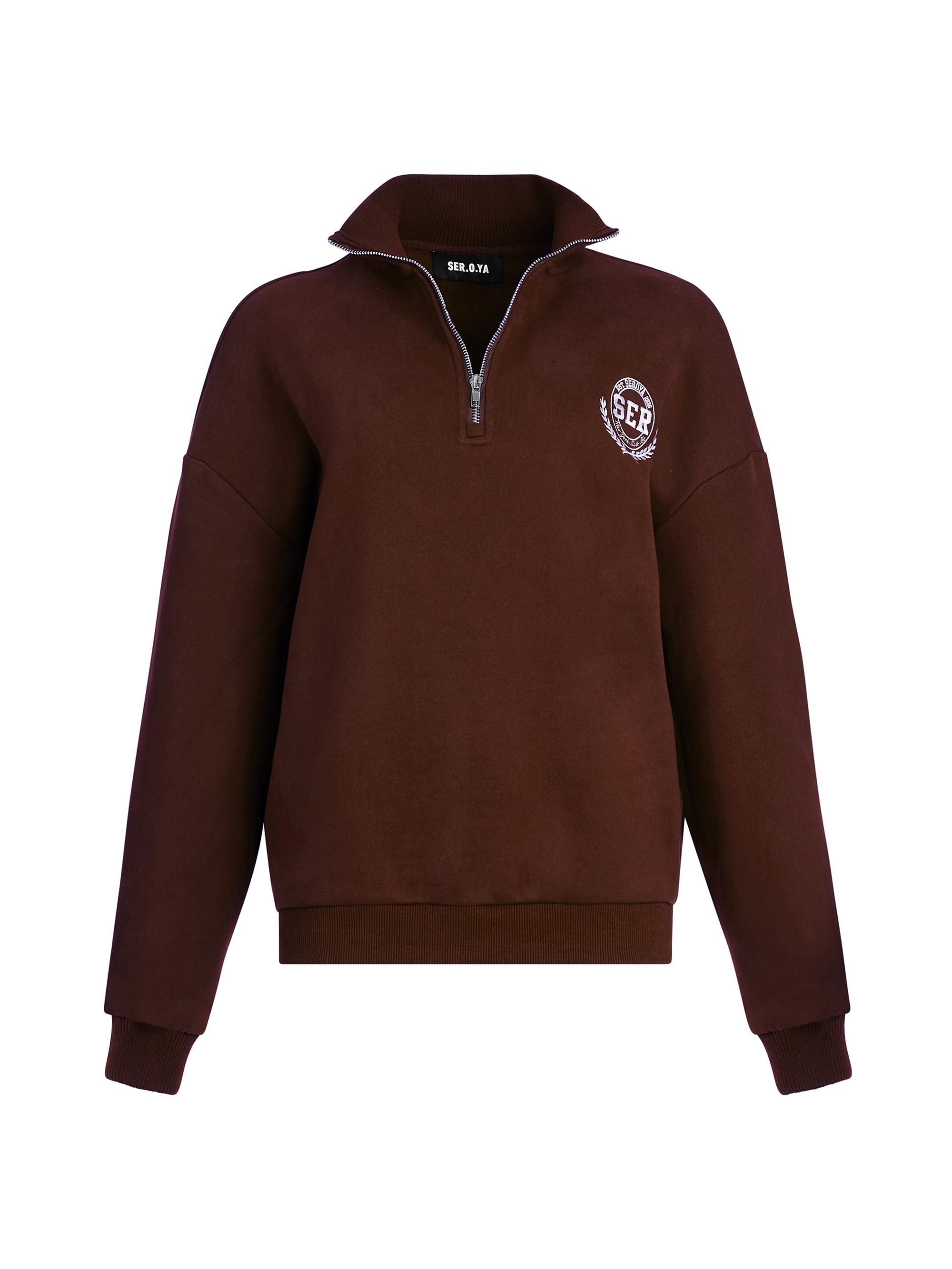 Ser.o.ya Women's Asbury Sweatshirt - Ash Brown White