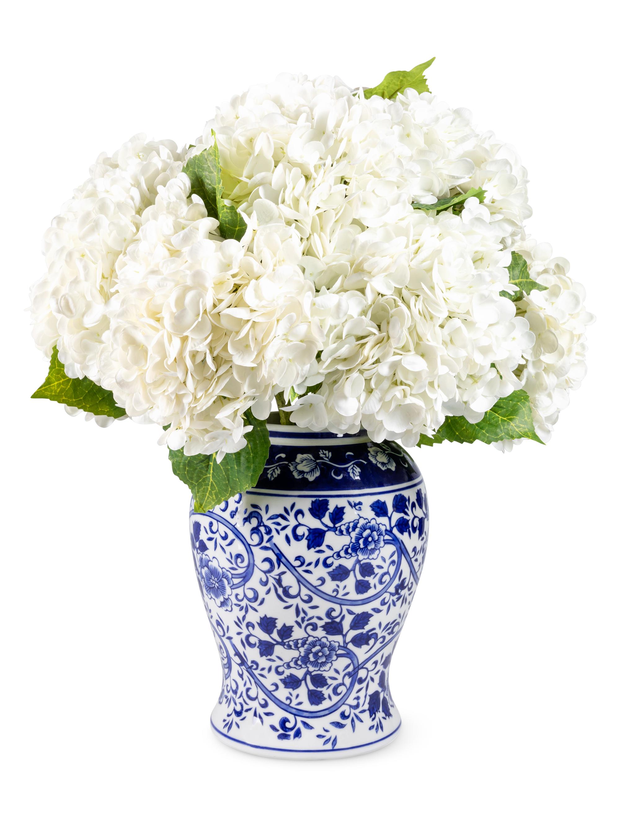 CocoBella Tinsley RealTouch Hydrangea Arrangement - Snow