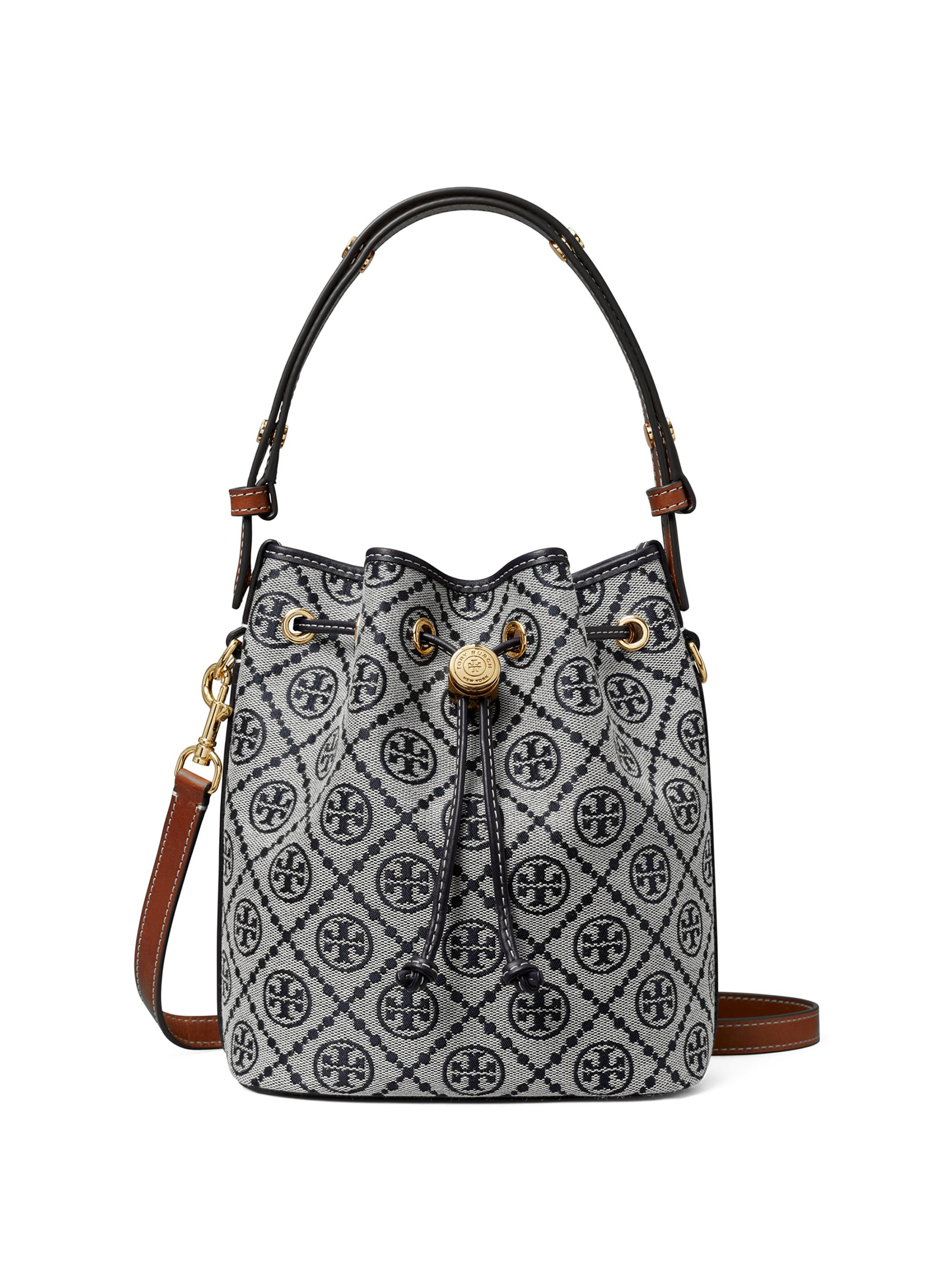 Tory Burch Women's T Monogram Jacquard Bucket Bag - Tory Navy