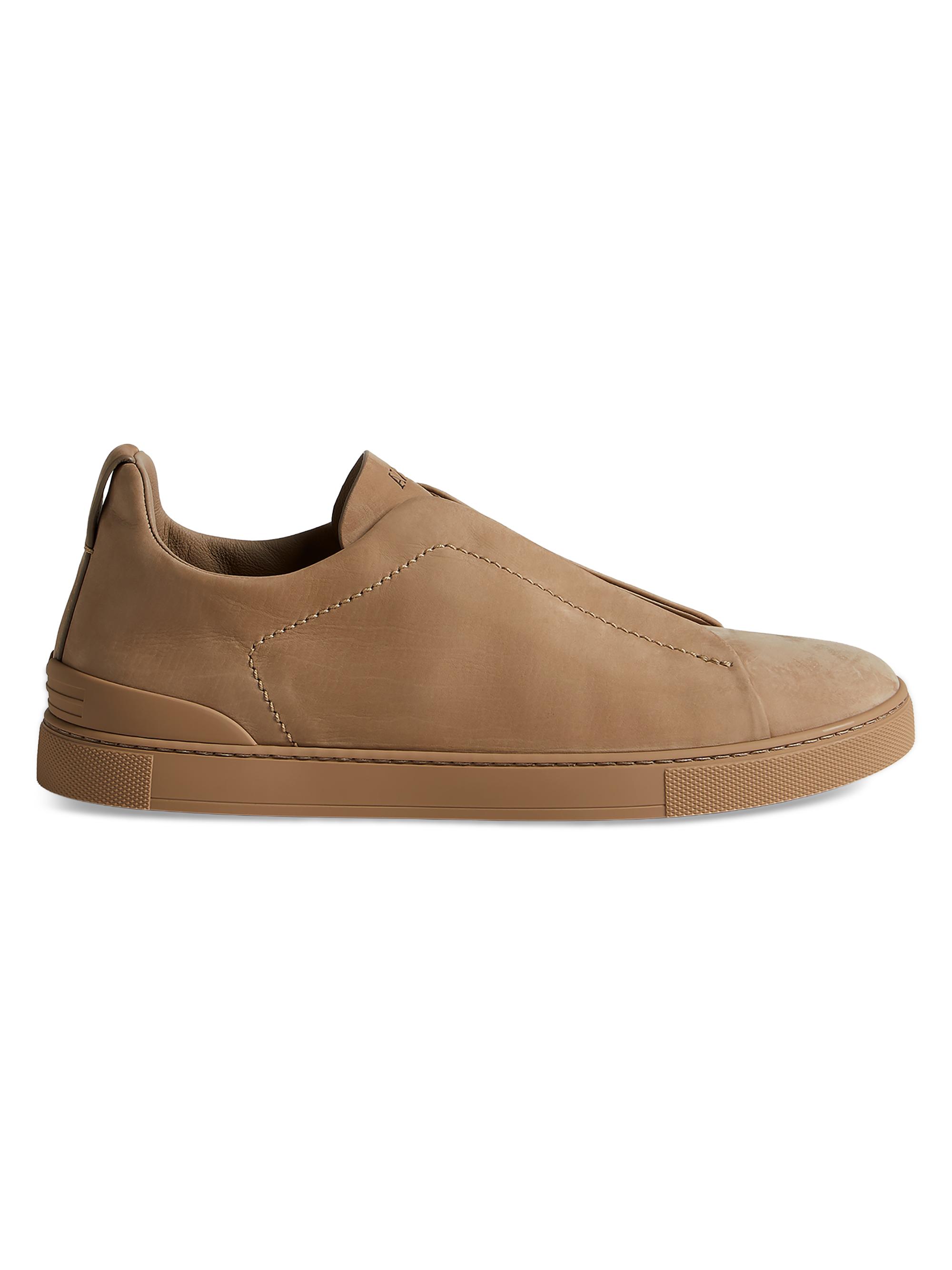 ZEGNA Deerskin Triple Stitch Sneakers | Saks Fifth Avenue