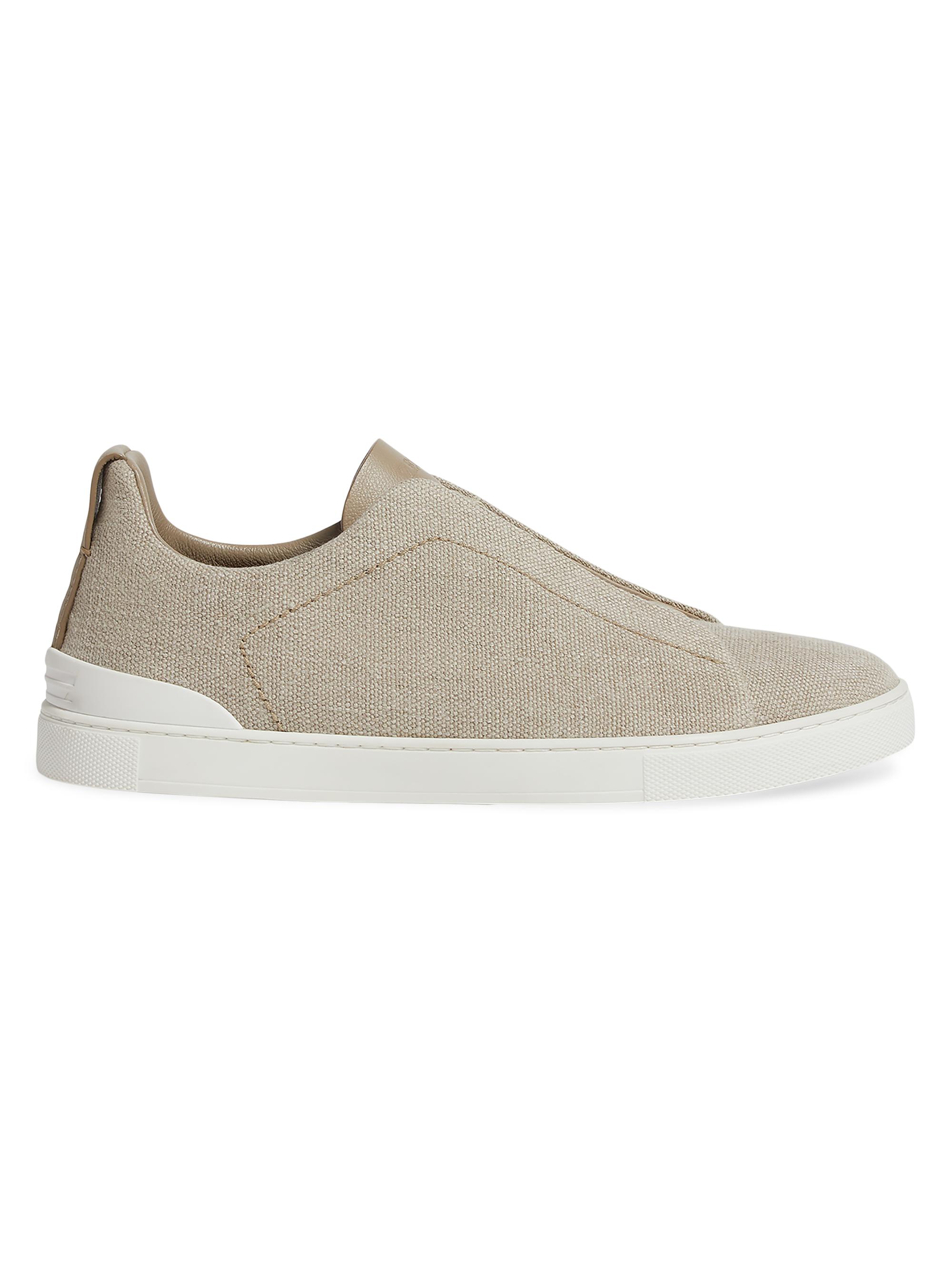 タ*ミ様 Ermenegildo Zegna ロングホーズ コットン 5本セット ZEGNA Cotton Linen and Leather Triple Stitch Sneakers | Saks Fifth