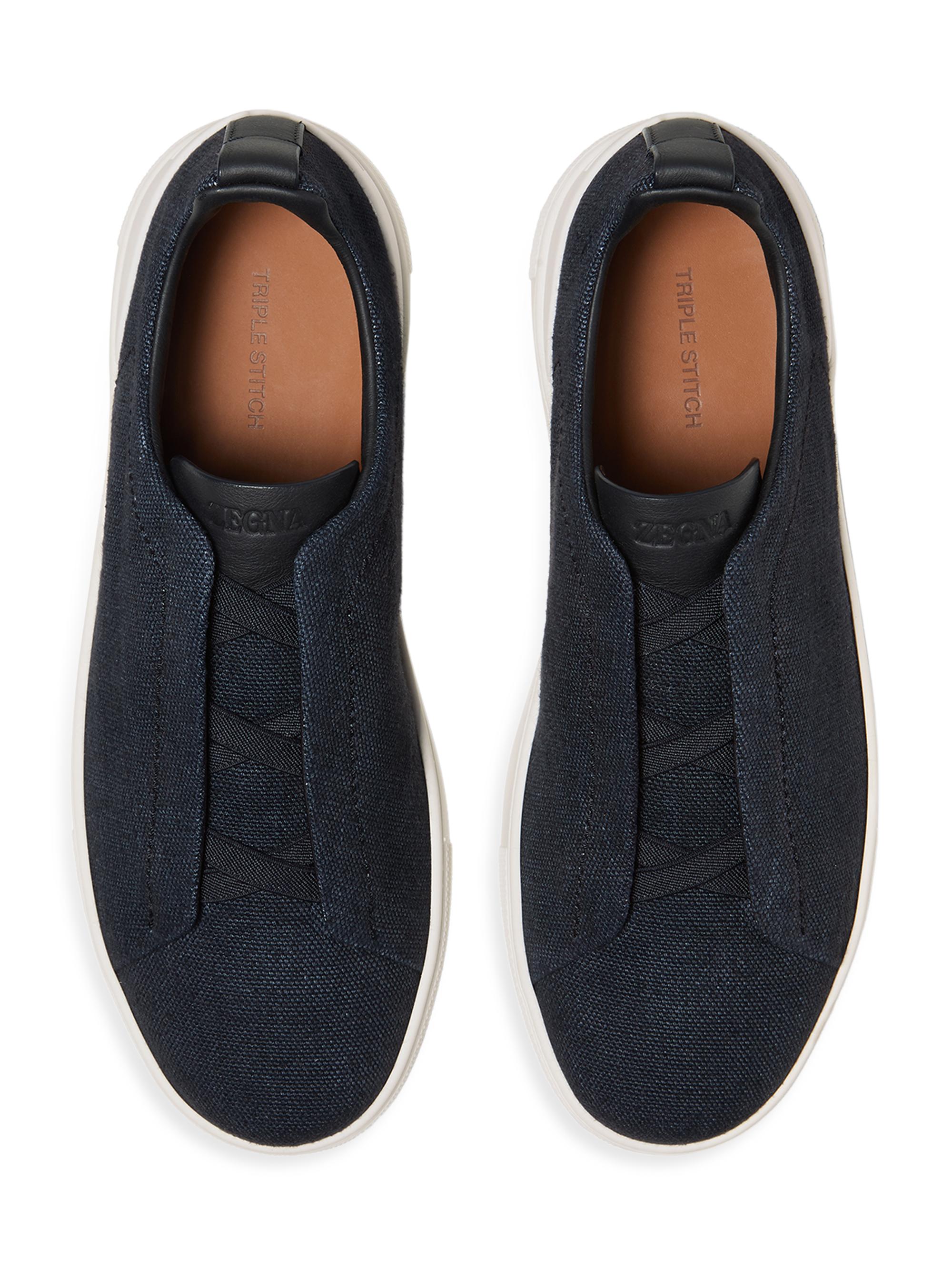 タ*ミ様 Ermenegildo Zegna ロングホーズ コットン 5本セット ZEGNA Cotton Linen and Leather Triple Stitch Sneakers | Saks Fifth