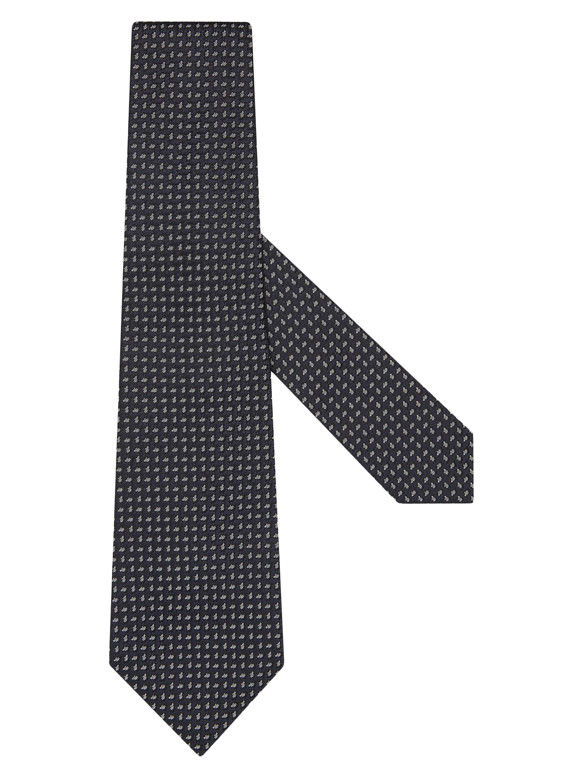 ZEGNA Men's Silk Tie - Dark Blue