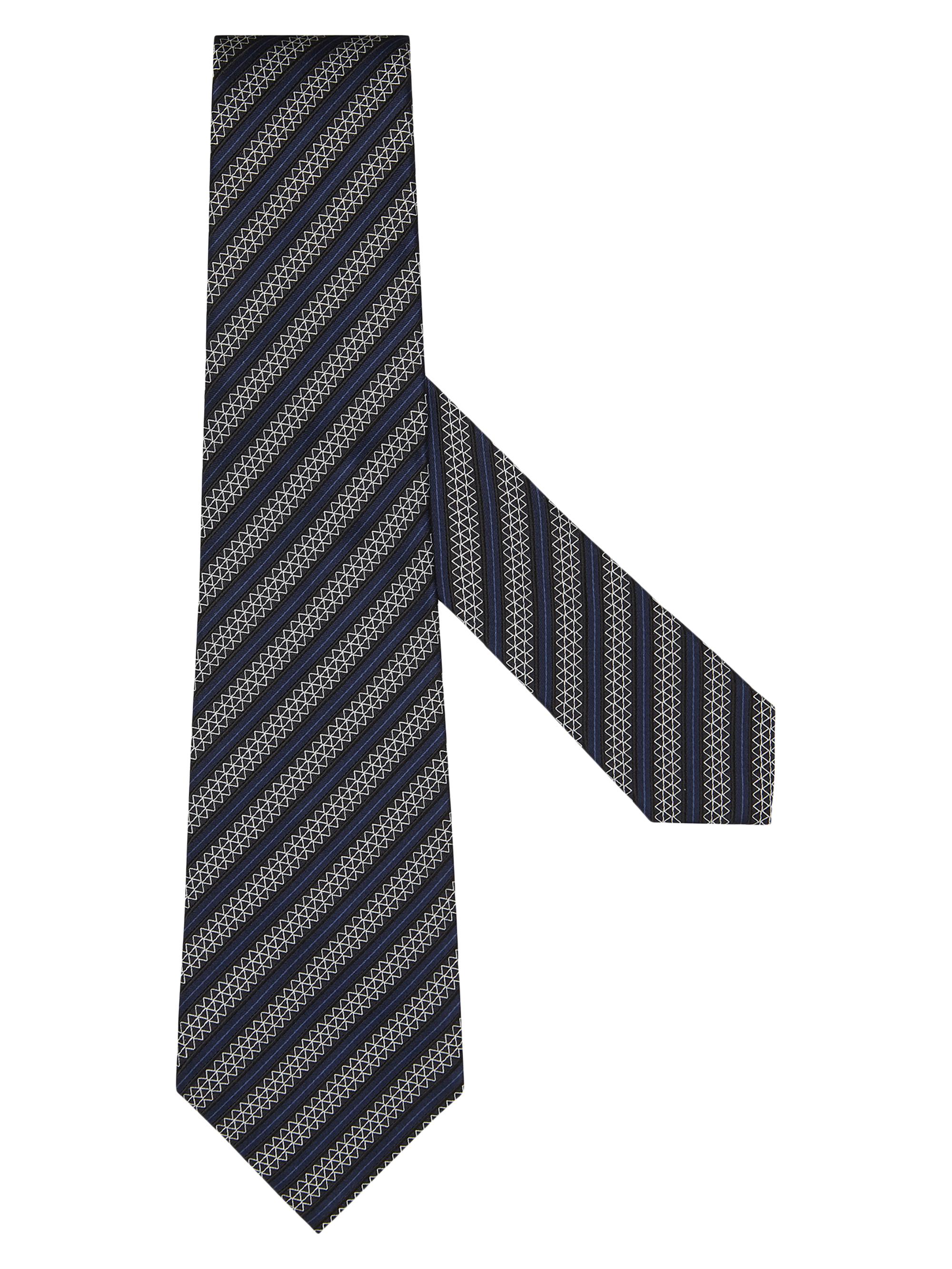 ZEGNA Men's Silk and Cotton Tie - Light Blue