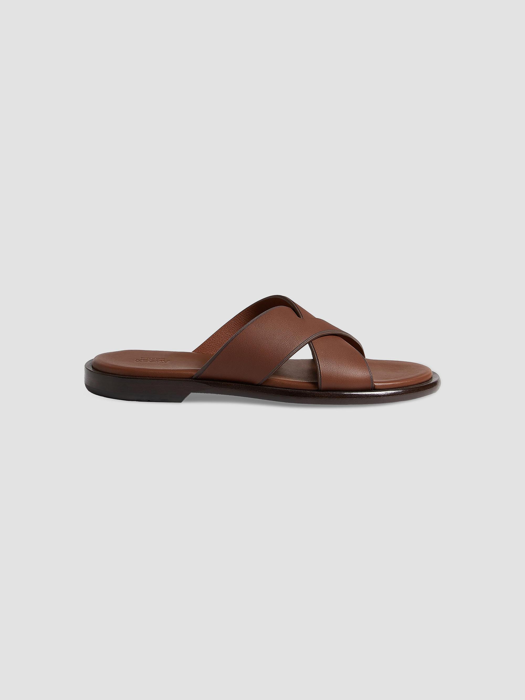 Givenchy Men\'s Tan Sandals Givenchy Canvas g plate sandals | The Fashion Square main image 3