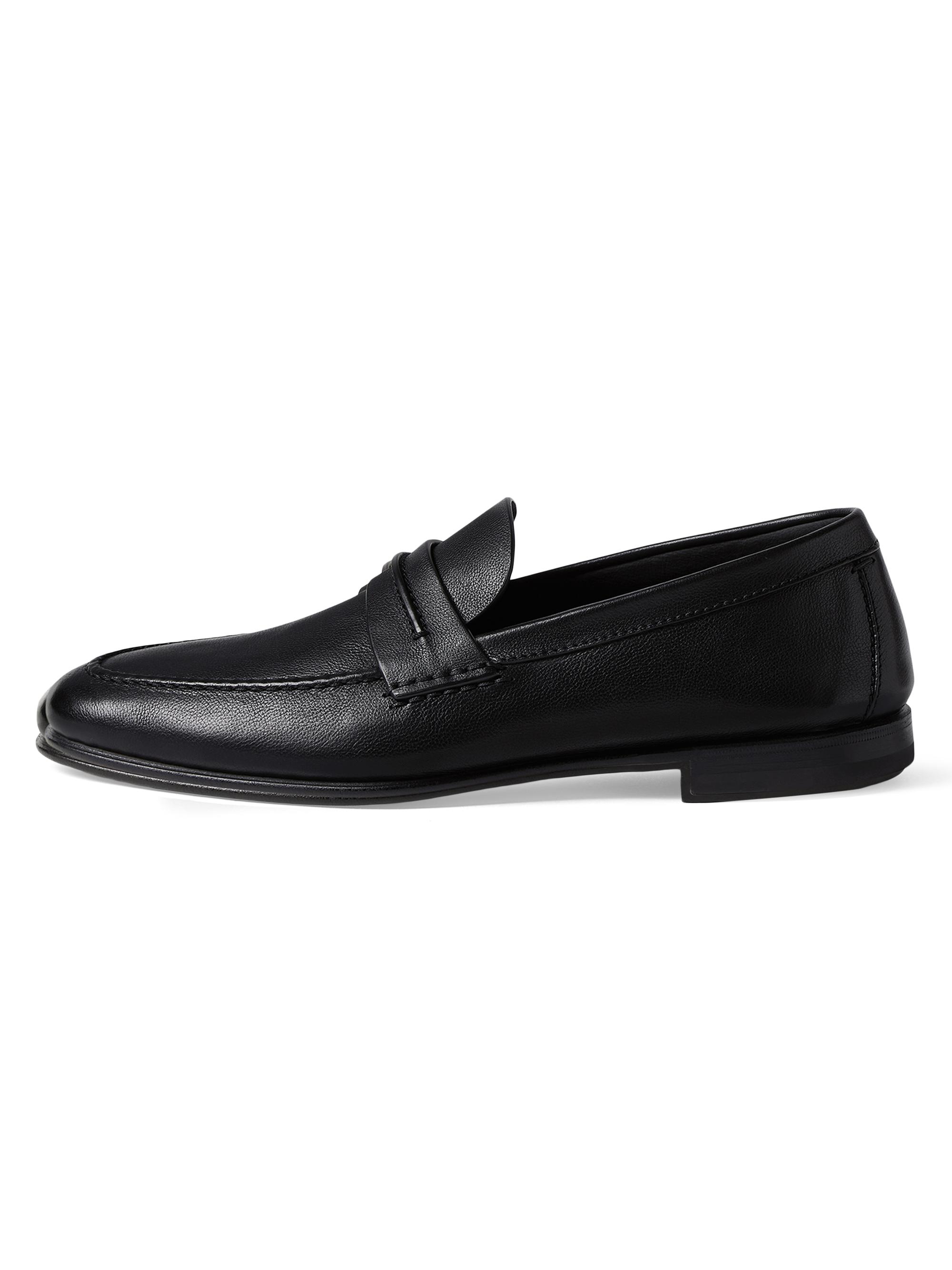 ZEGNA Natural Grain Leather Mocassin Loafer | Saks Fifth Avenue