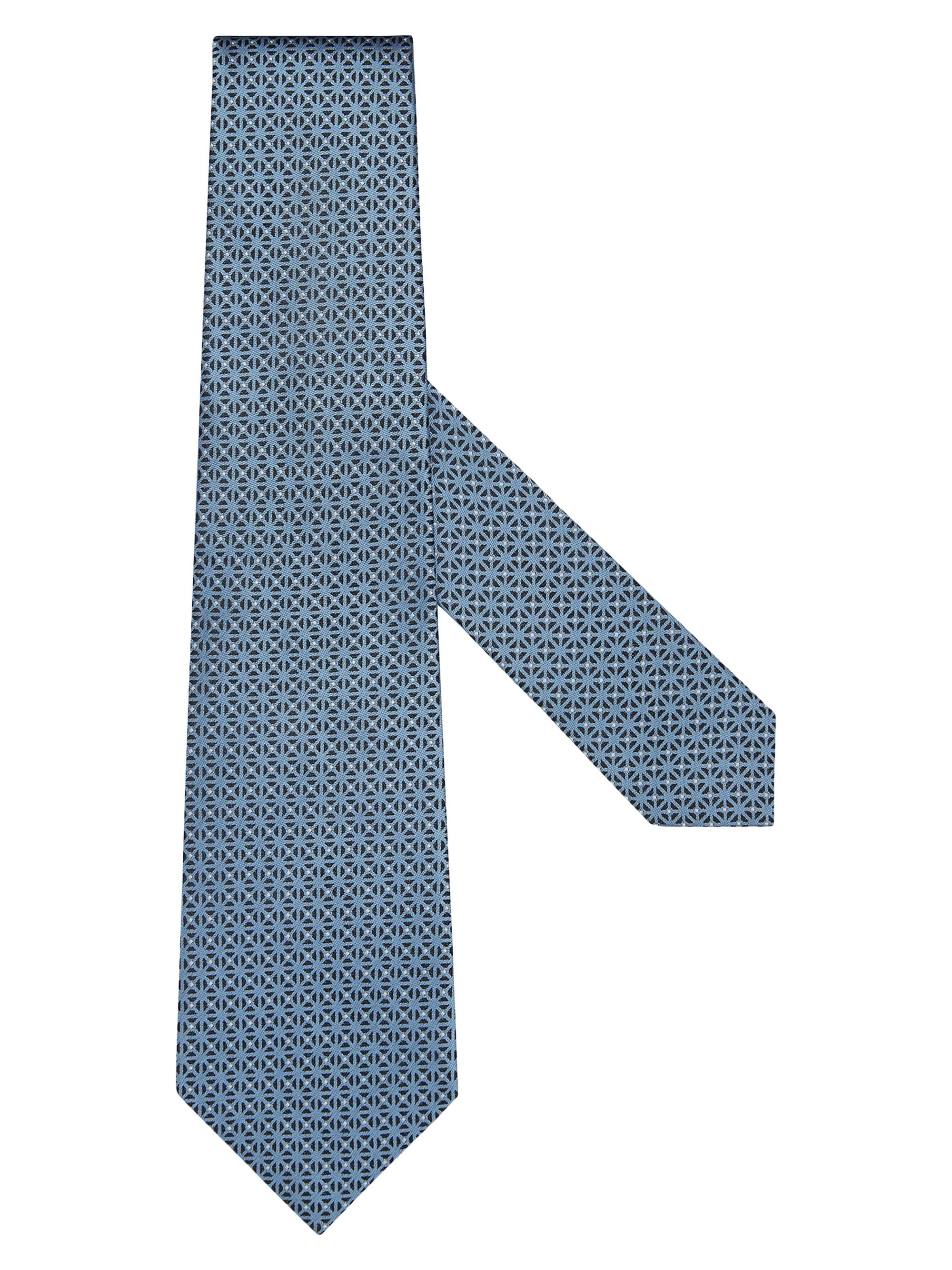 ZEGNA Men's Geometric Tie - Light Blue