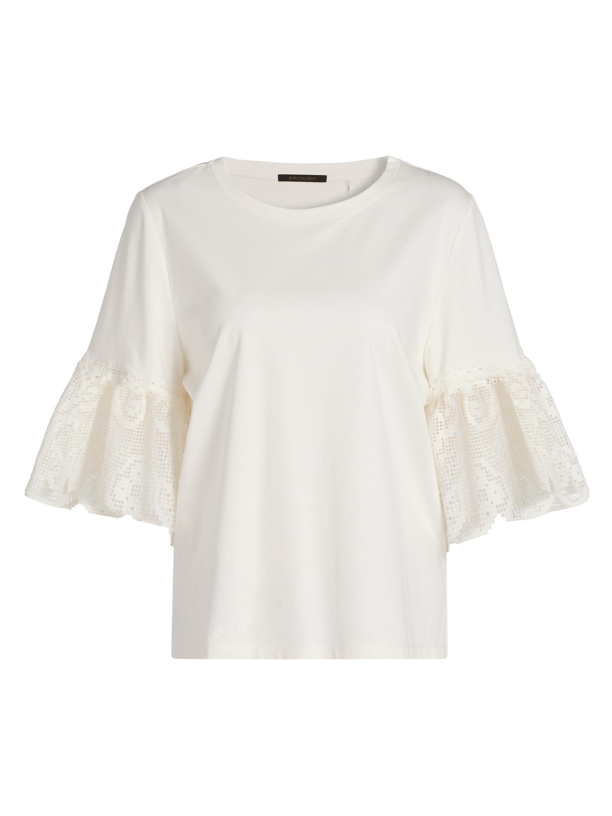 Kobi Halperin Women's Amanda Lace-Trimmed Cotton T-Shirt -