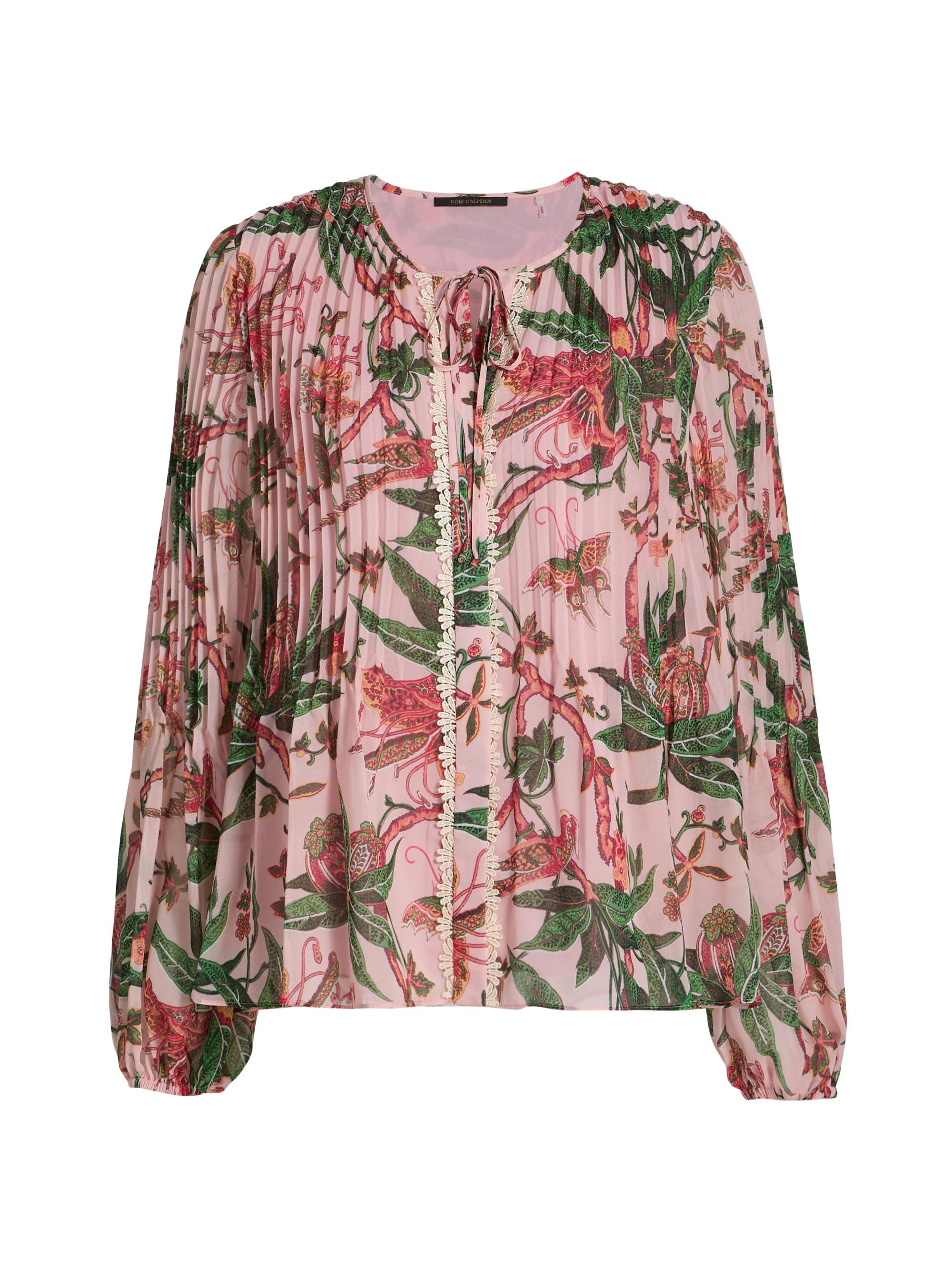 Kobi Halperin Women's Helen Pleated Floral Blouse - Peony Multi