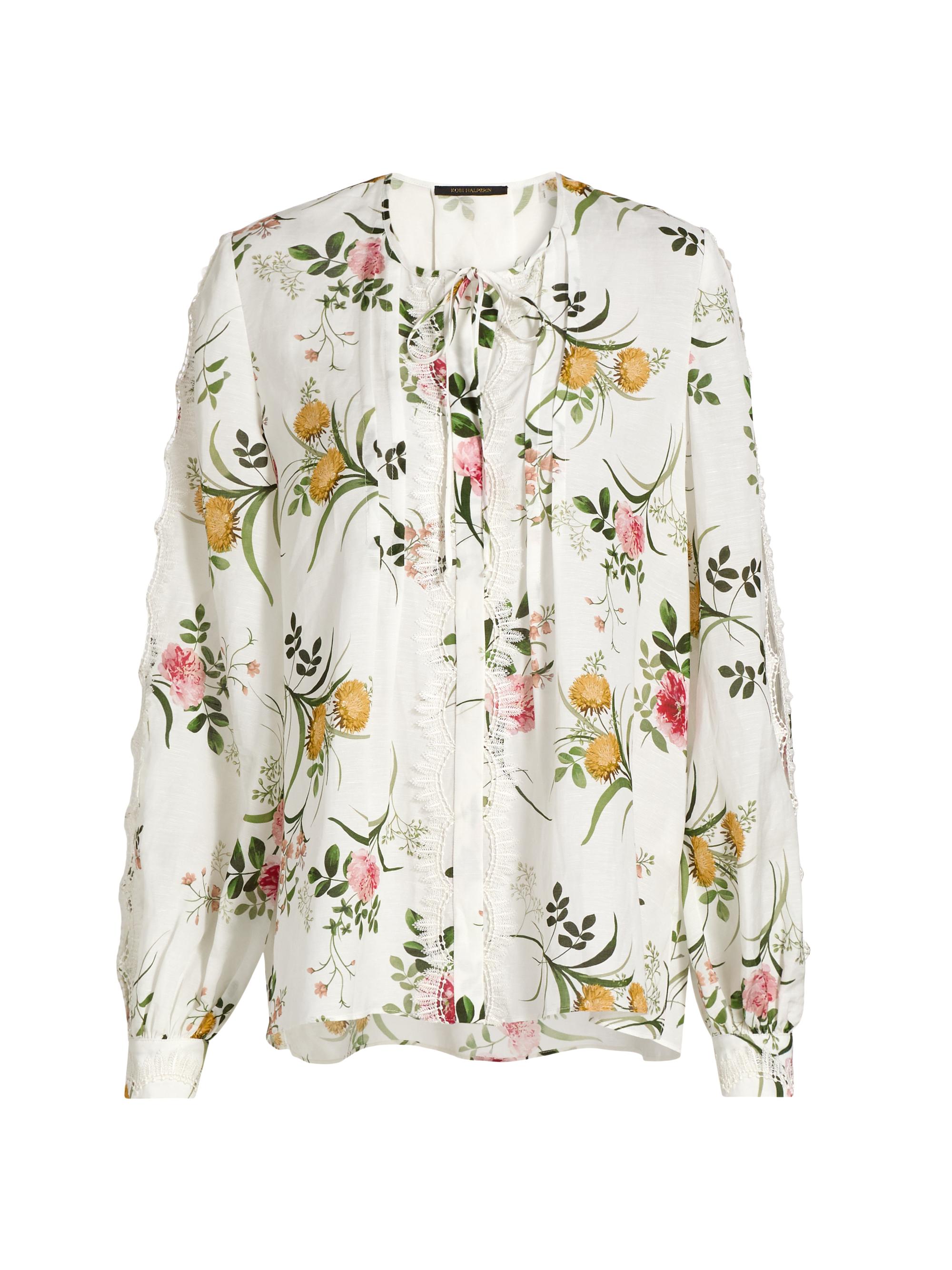 Kobi Halperin Women's Ren Floral Lace-Trim Blouse - White Multi