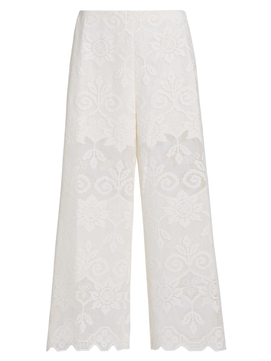 Kobi Halperin Gina Needlepoint Floral Lace Pants | Saks Fifth Avenue