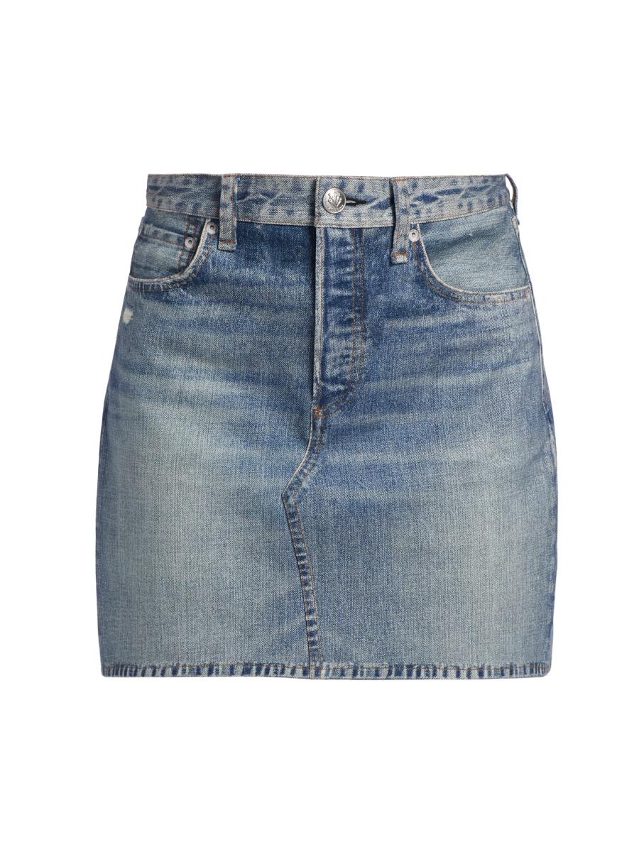ANDMARY】Fur pocket denim skirt