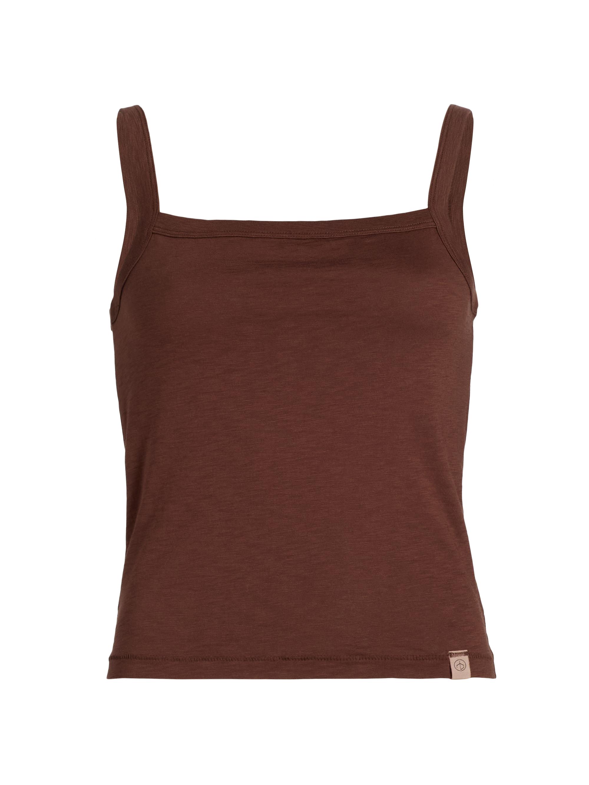 rag & bone Women's The Slub Square Neck Tank - Warm Brown