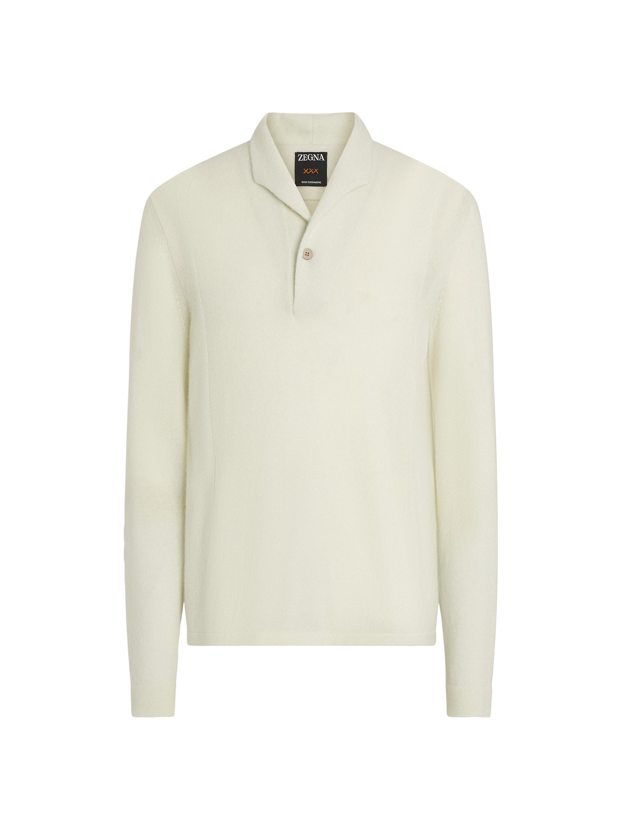 ZEGNA Men's Wool Blend Polo Shirt - Light Yellow