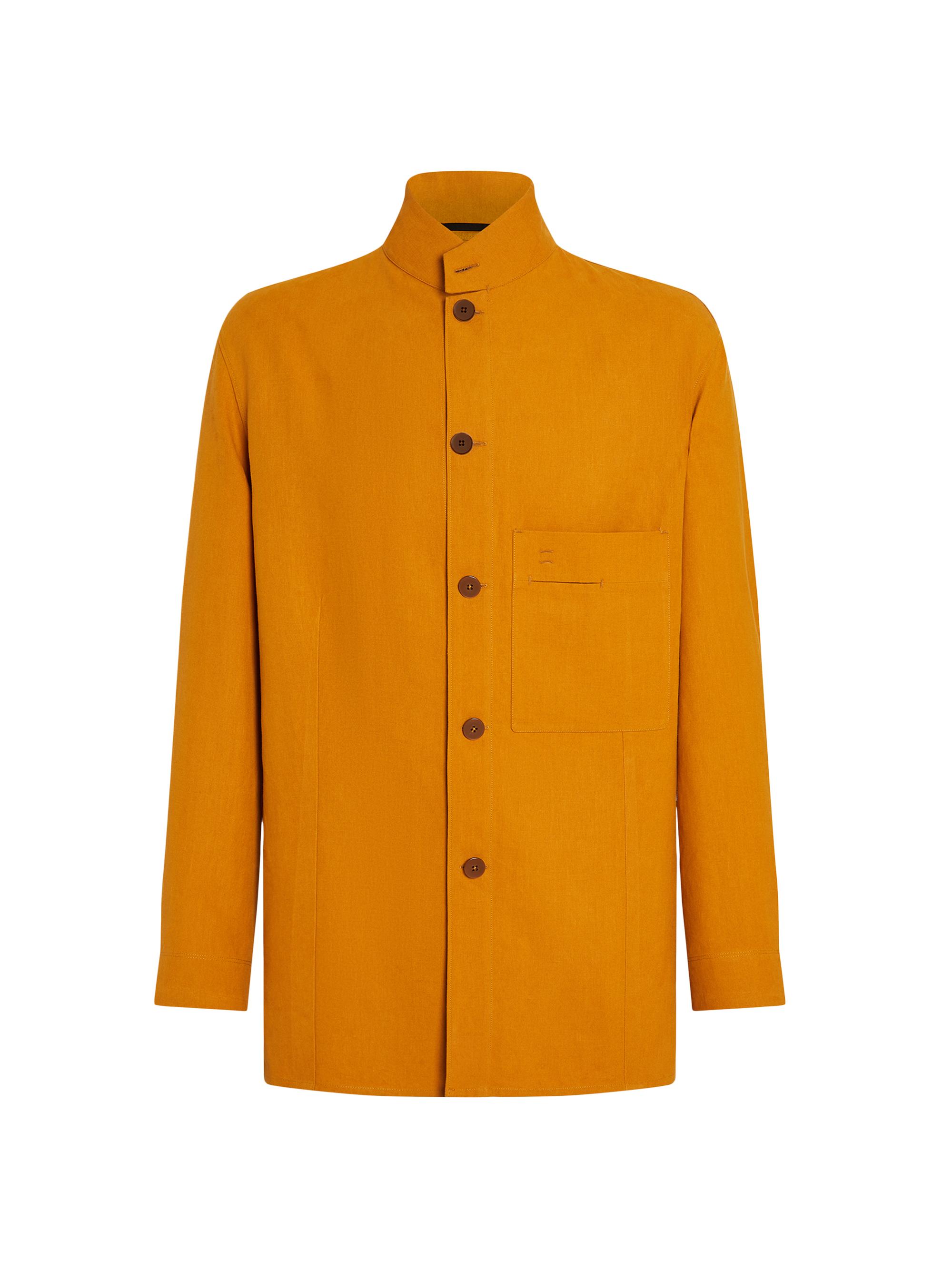 ZEGNA Men's Pure Linen Overshirt - Ochre
