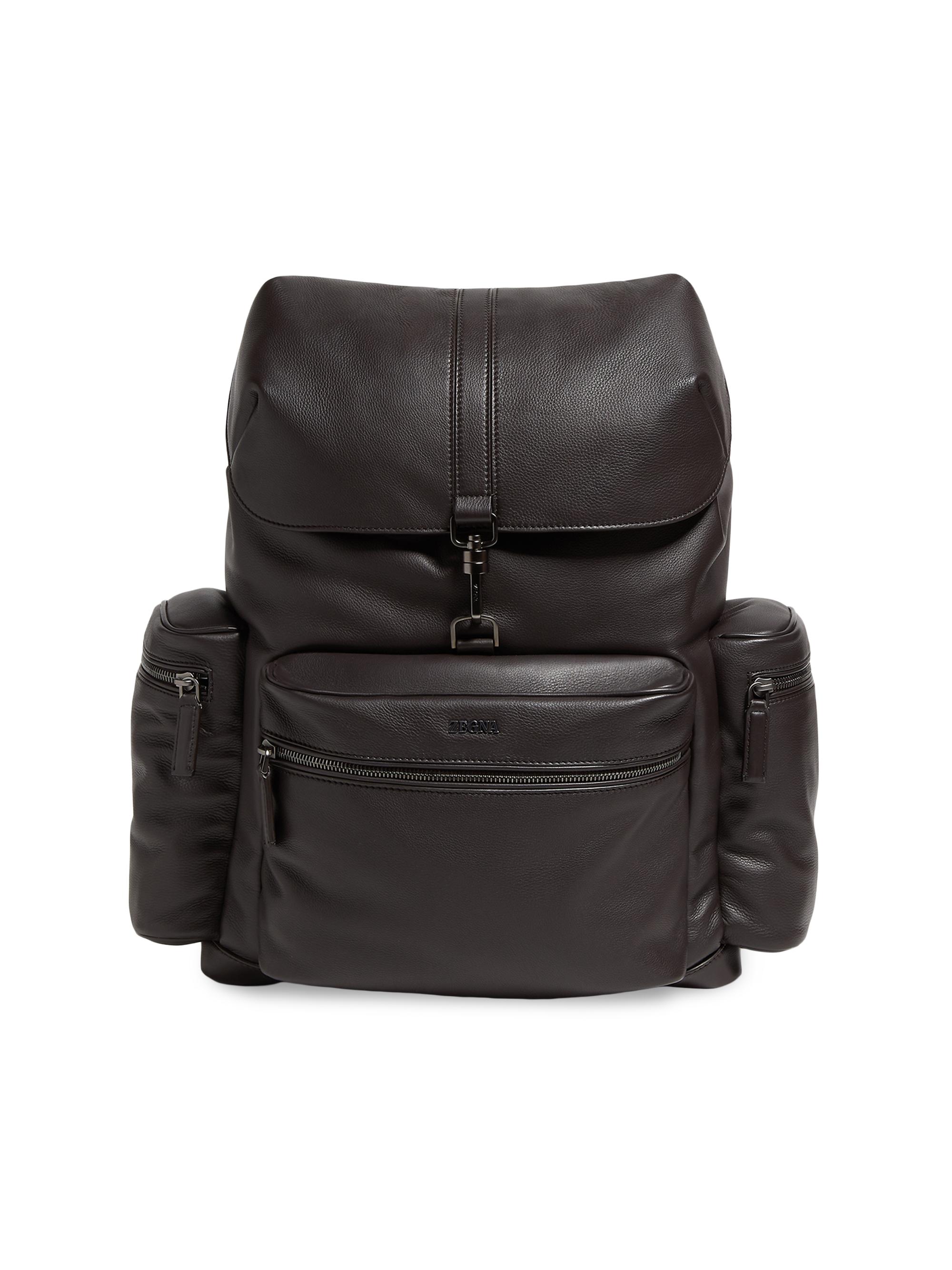 ZEGNA Men's Secondskin Special Backpack - Dark Brown