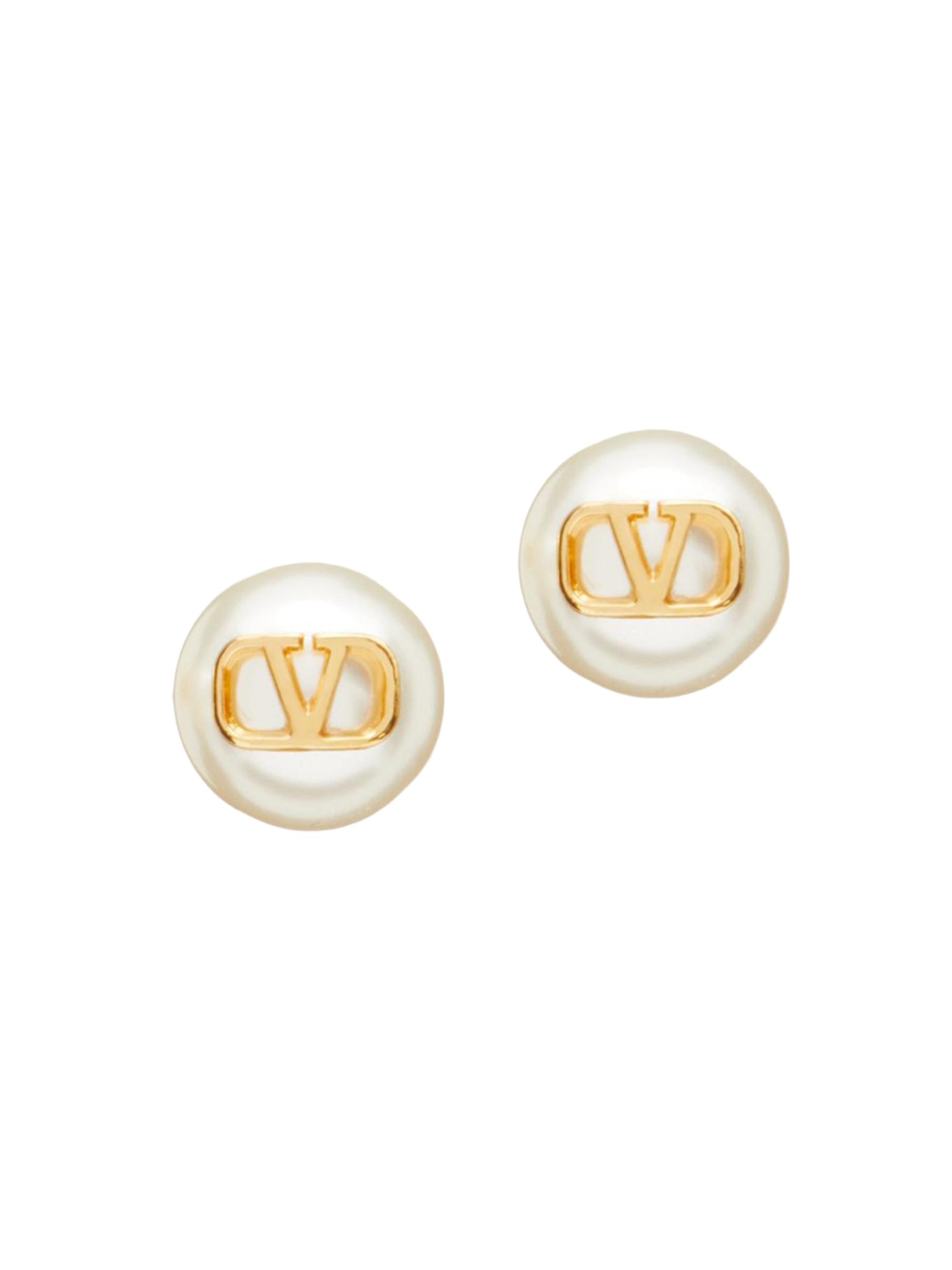 Valentino Garavani Women's VLogo Signature Earrings with Pearls - Gold