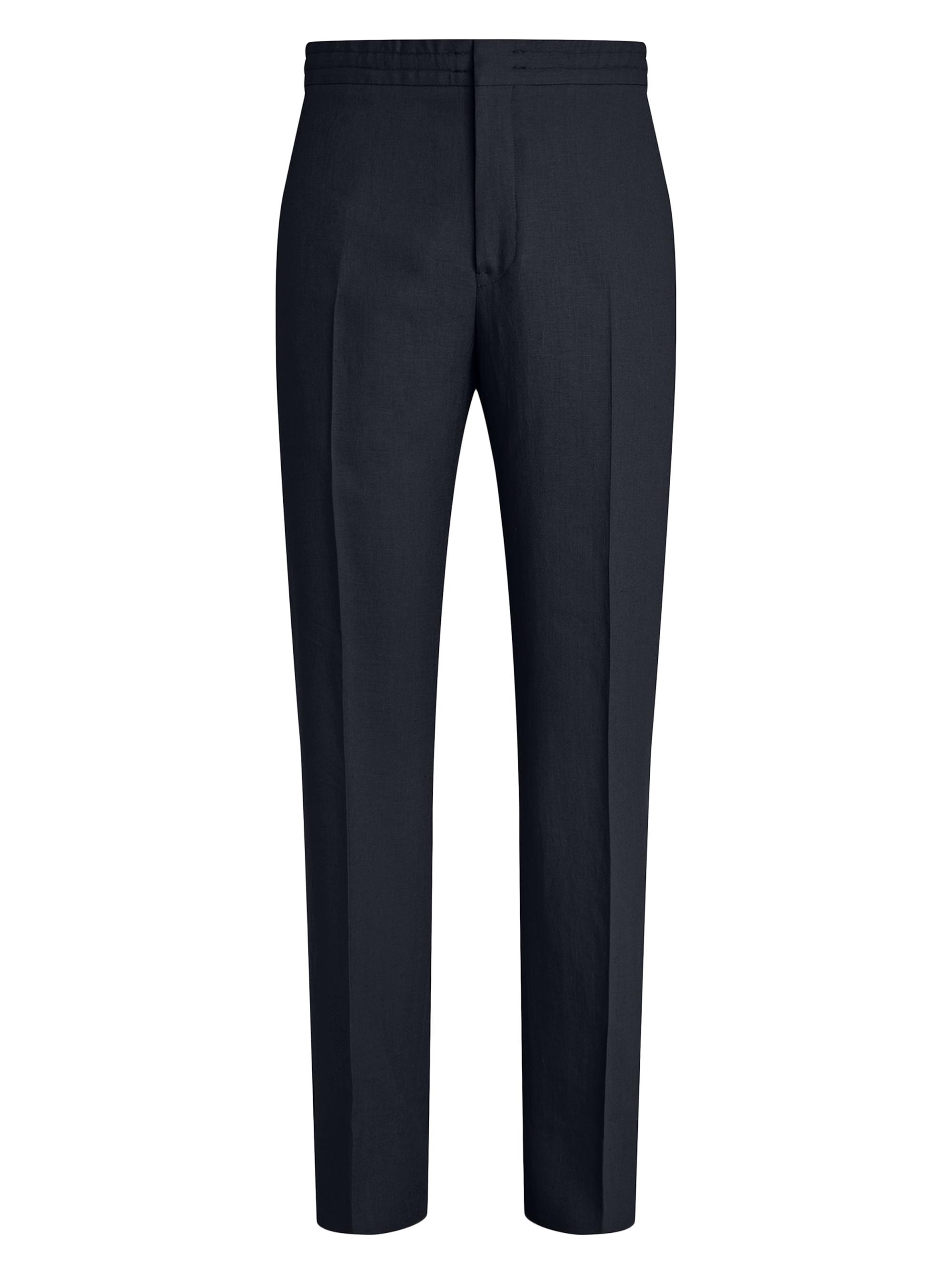 ZEGNA Men's Da Oasi Lino Pants - Navy Blue
