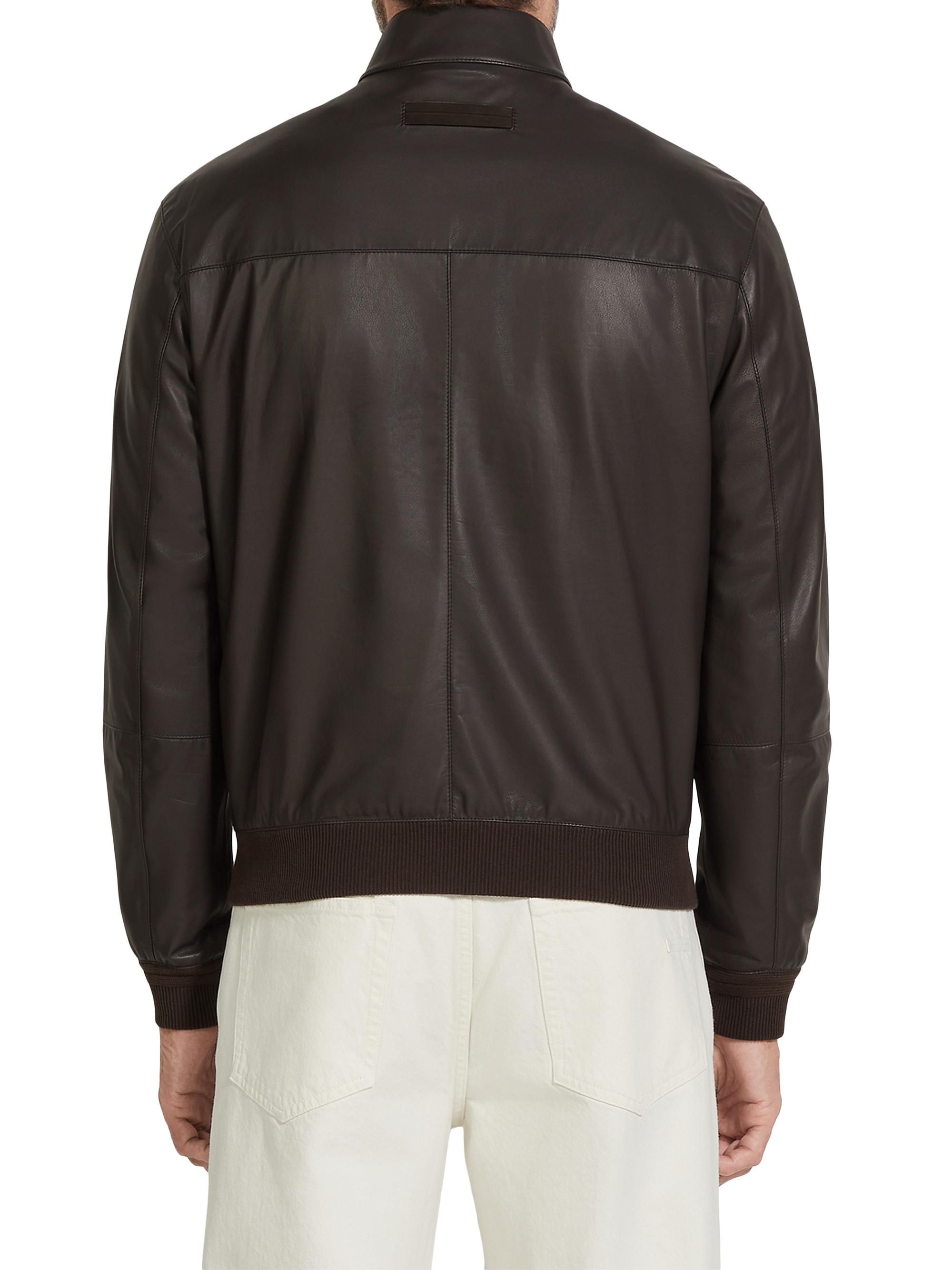 ZEGNA Nappa Leather Bomber Jacket | Saks Fifth Avenue