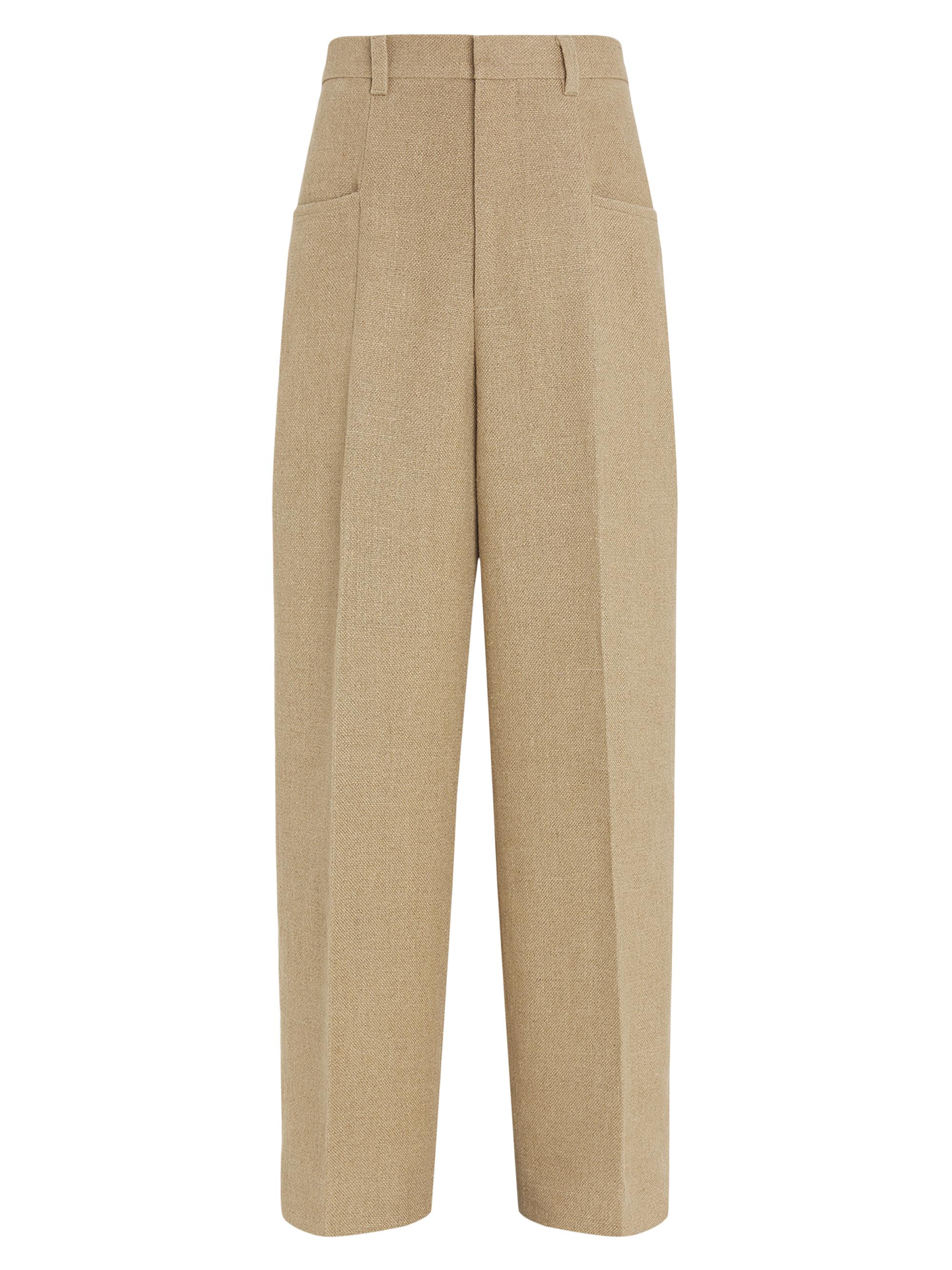 ZEGNA Men's Mélange Linen Pants - Beige