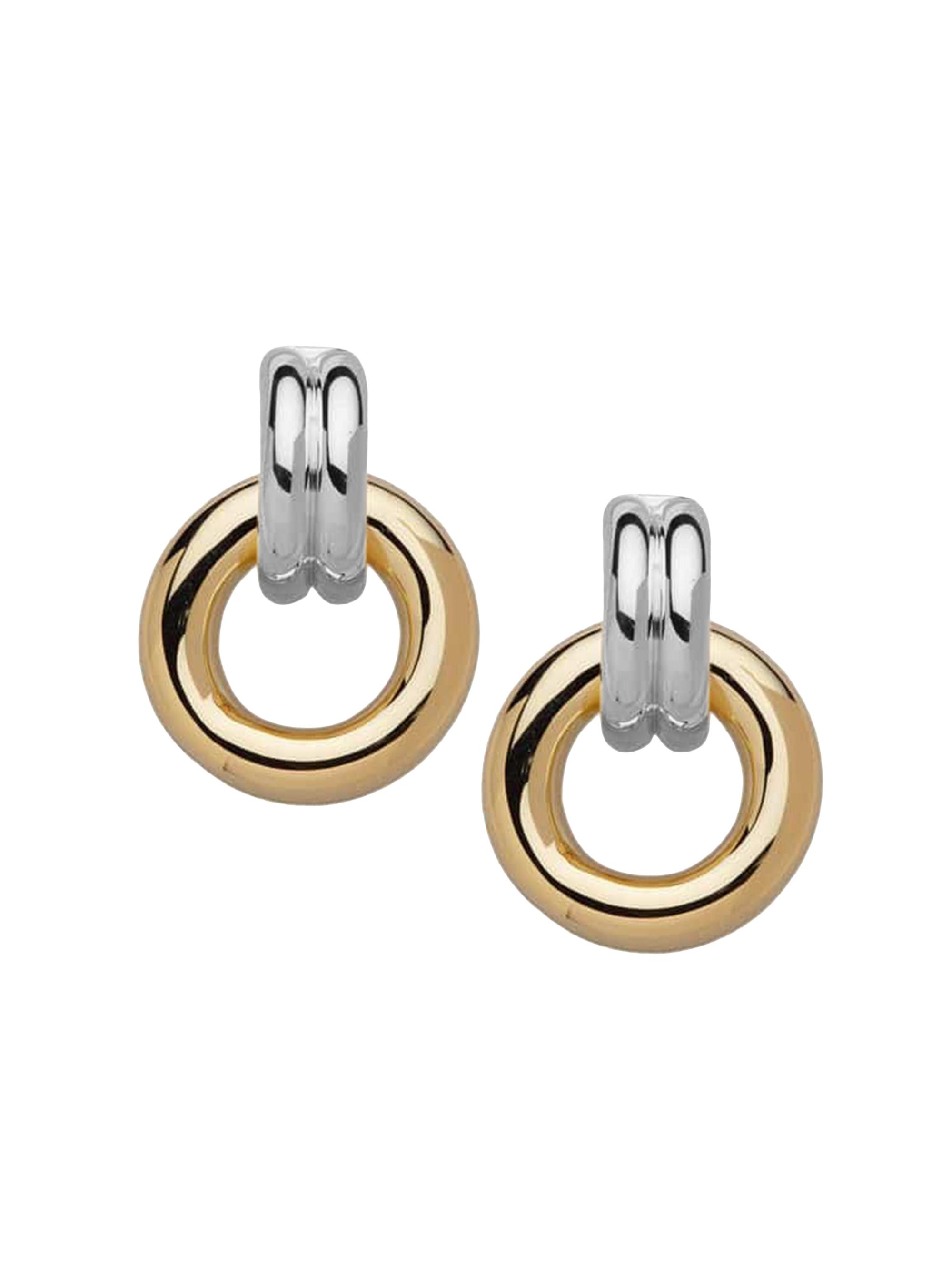Jennifer Zeuner Jewelry Women's Gina Two-Tone Sterling Silver Doorknocker Earrings - Two Tone