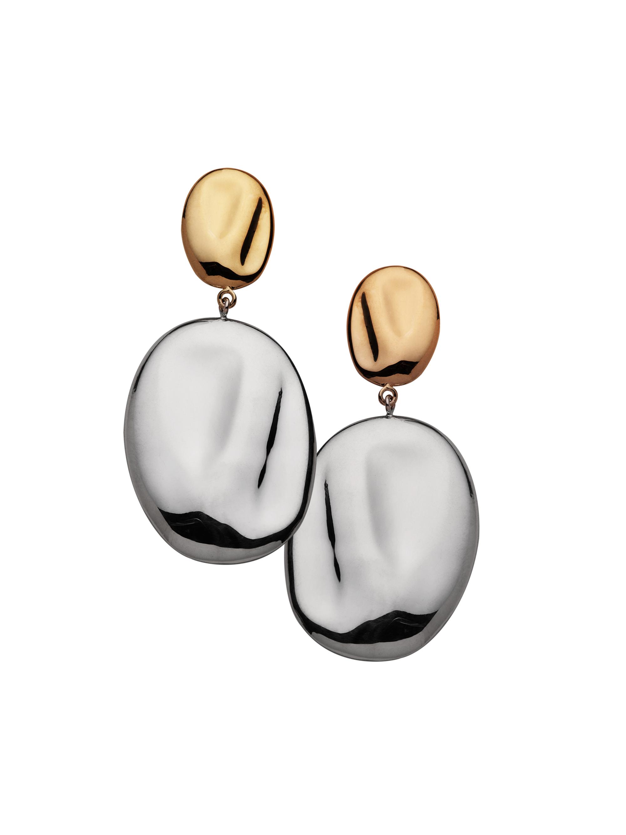 Jennifer Zeuner Jewelry Women's Havana Two-Tone Drop Earrings - Two Tone