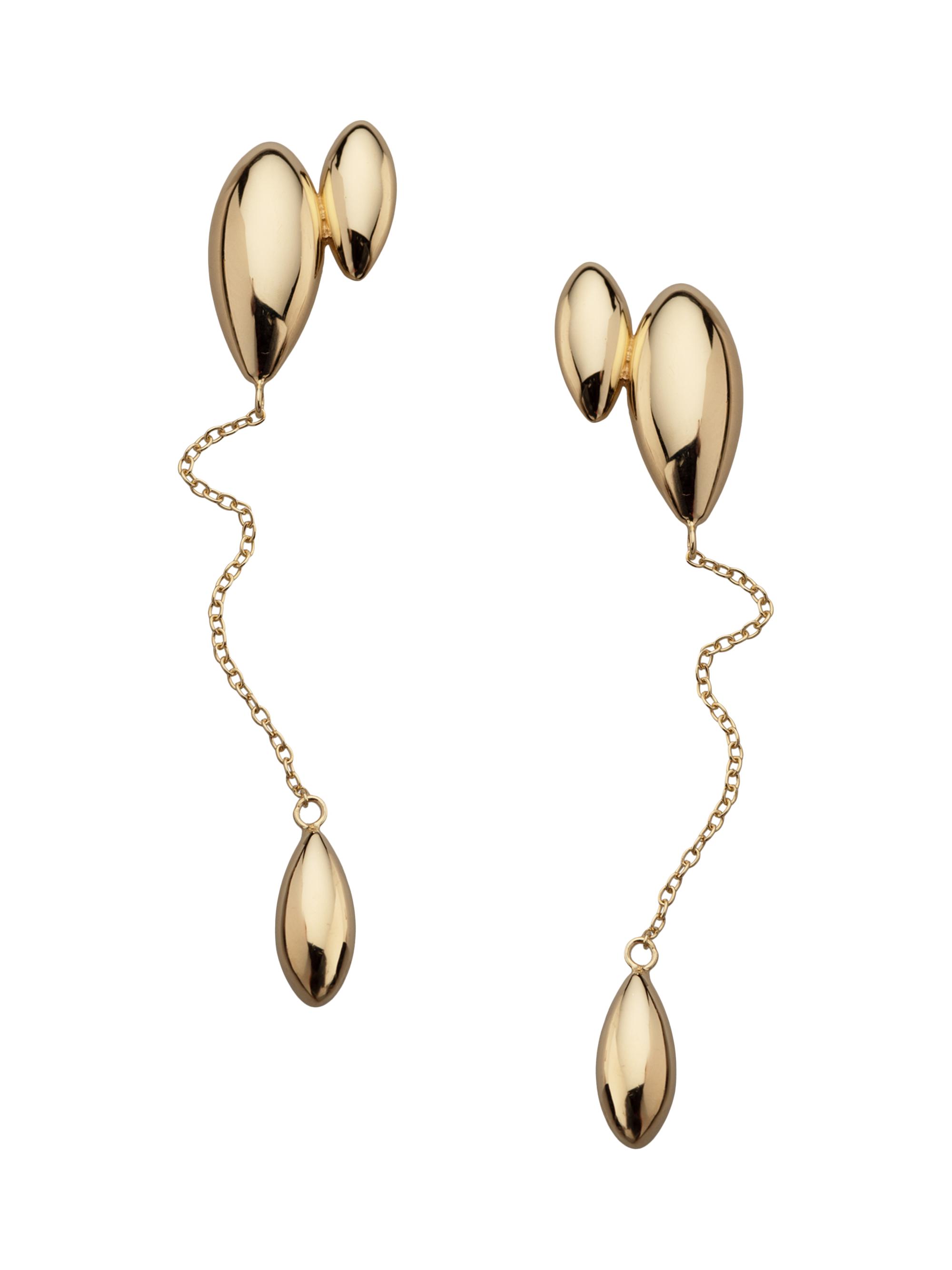 Jennifer Zeuner Jewelry Women's Jerome 18K-Gold-Plated Chain Drop Earrings - Gold Vermeil